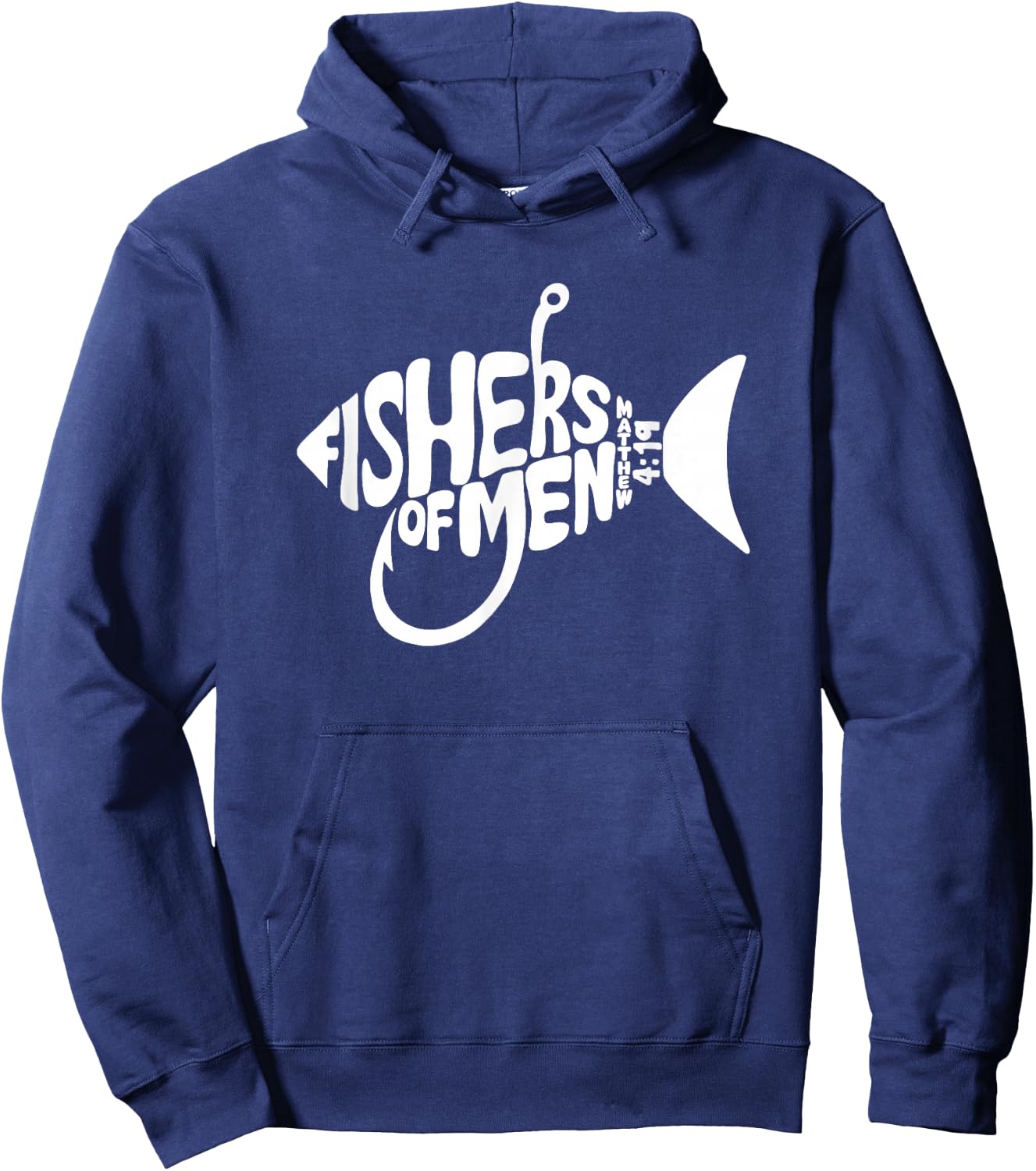 Christian Fishers of Men Religious Bible Verse Hoodie - Hoodie | Navy