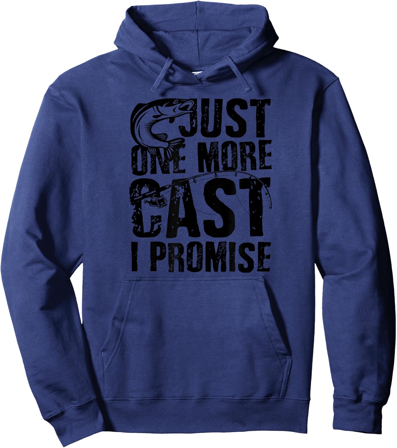 Just One More Cast I Promise - Funny Fishing Hoodie - Hoodie | Navy