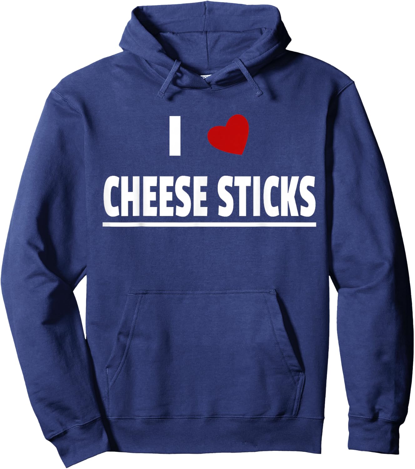 I Love Cheese Sticks Hoodie - Hoodie | Navy