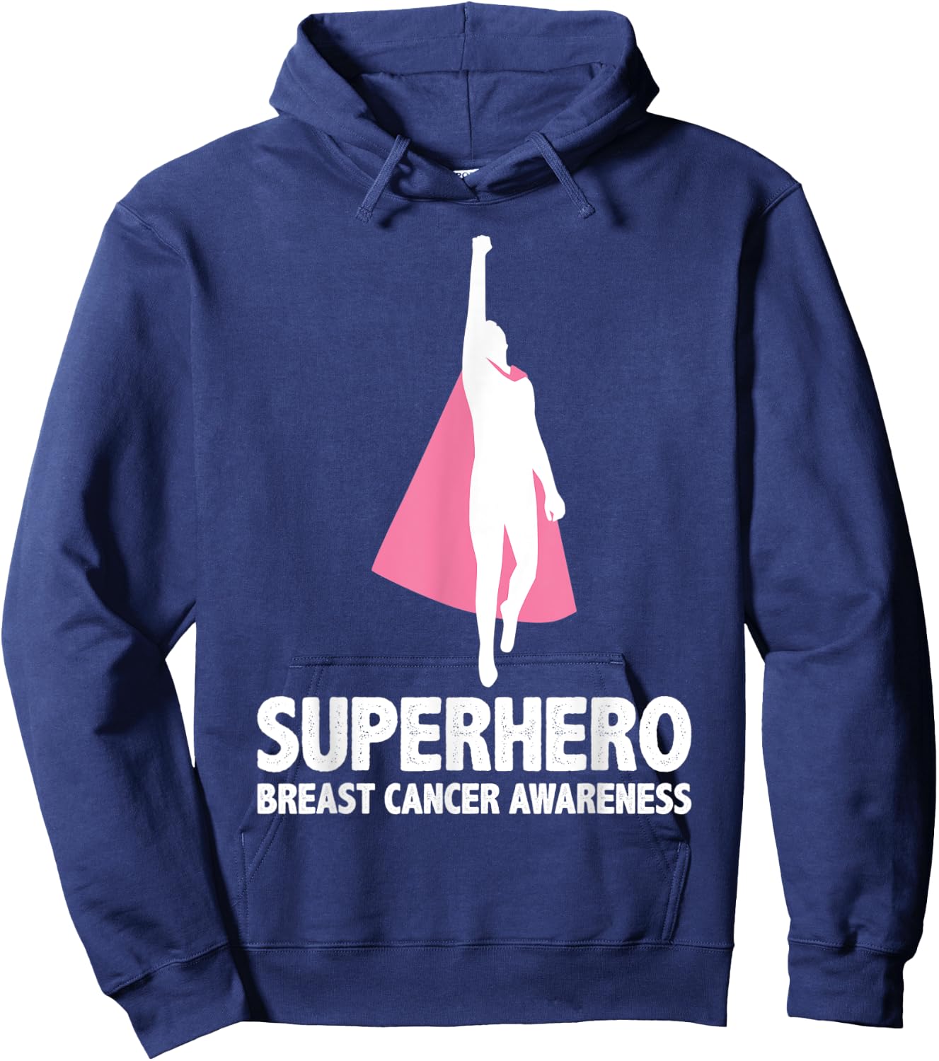 Superhero Men - Breast Cancer Awareness Hoodie - Hoodie | Navy