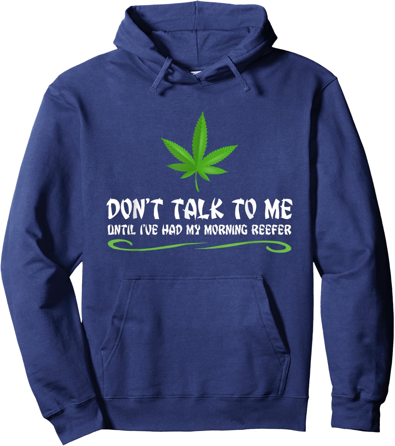 Funny Weed Pot Smoker Morning Reefer Hoodie - Hoodie | Navy