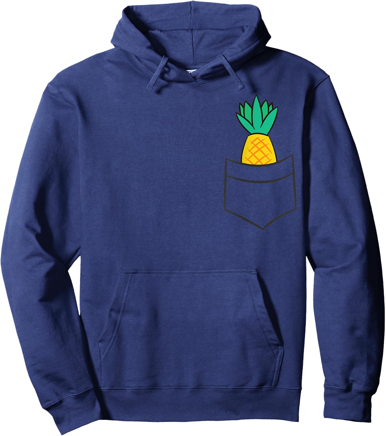 Pineapple Cute Pineapple In a Pocket Hoodie - Hoodie | Navy