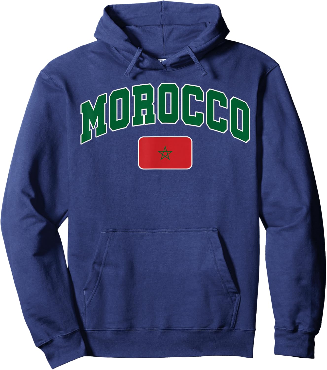 Morocco Maroc Flag Pride Design Hoodie - Hoodie | Navy