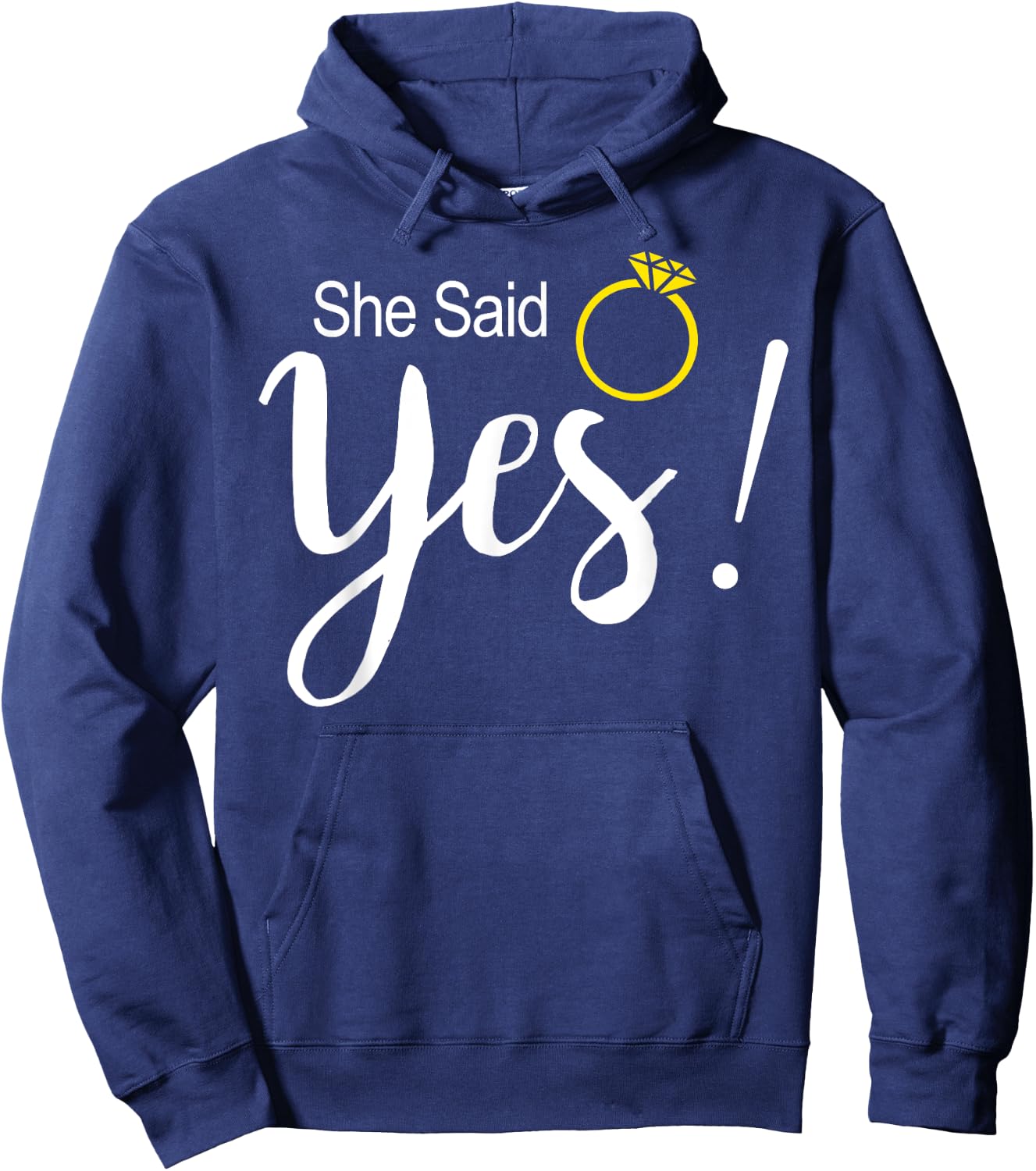She Said Yes Fiance Engagement Hoodie - Hoodie | Navy