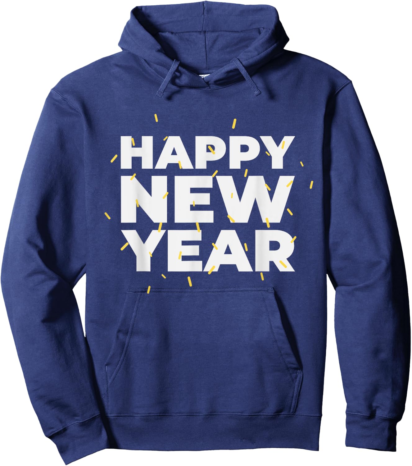Happy New Year Shirt Confetti NYE New Years Eve Hoodie - Hoodie | Navy