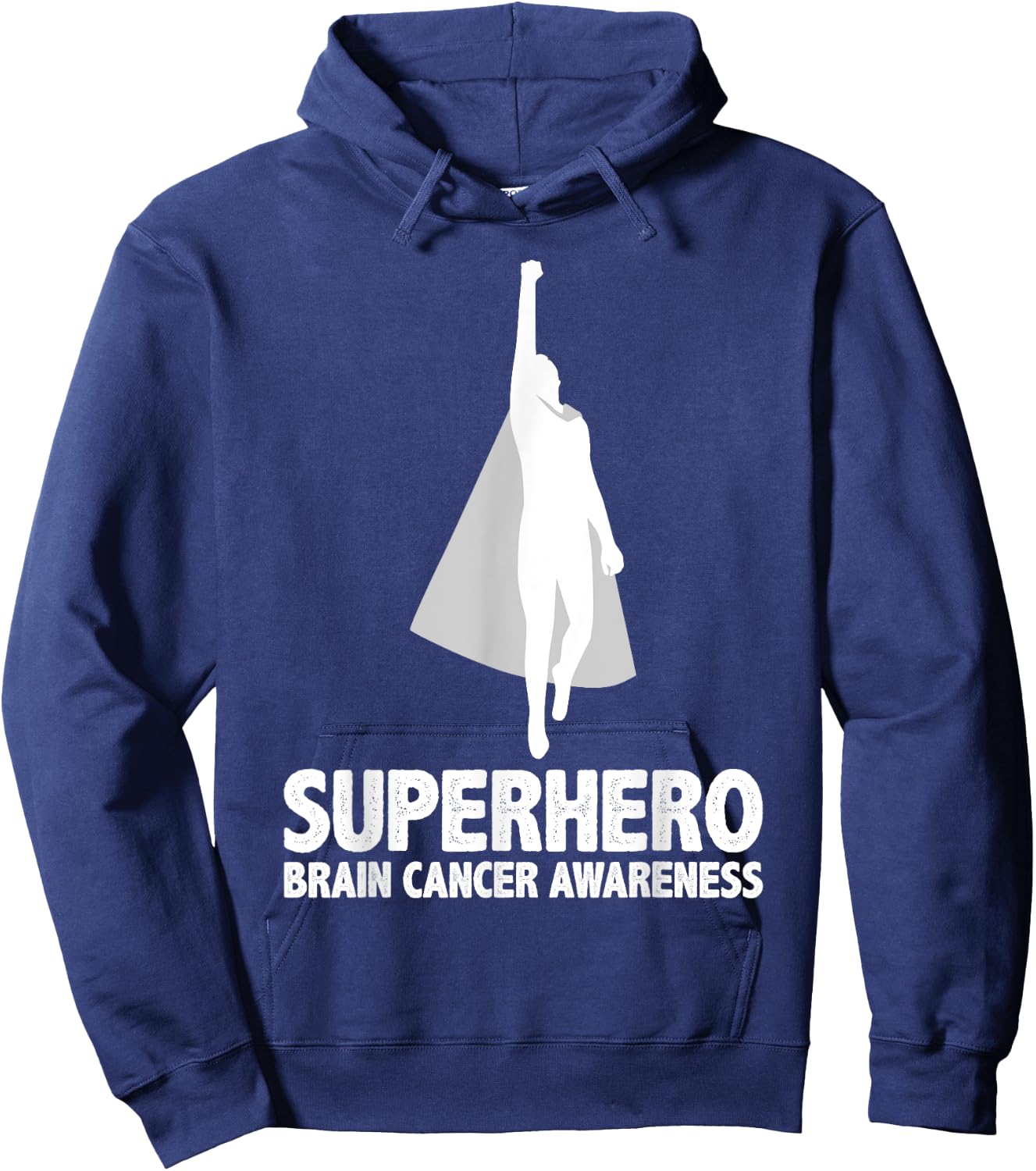 Superhero Men - Brain Cancer Awareness Hoodie - Hoodie | Navy