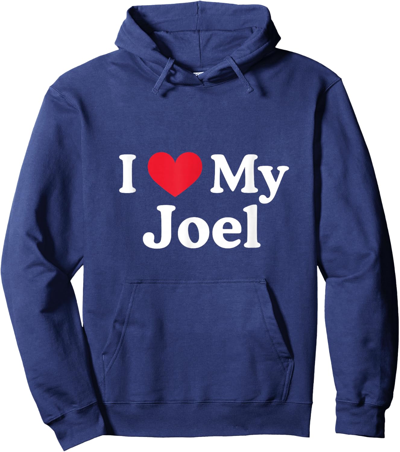 I Love My Joel Heart Joel Love Joel Hoodie - Hoodie | Navy
