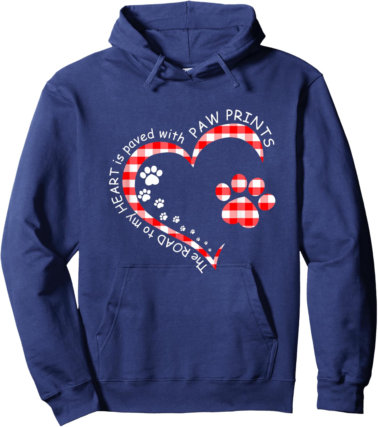 The road to my heart is paved with paw prints Hoodie - Hoodie | Navy