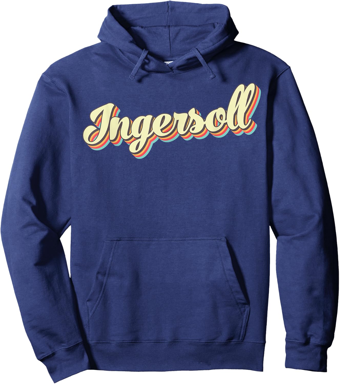 Ingersoll Retro Art Baseball Font Vintage Hoodie - Hoodie | Navy
