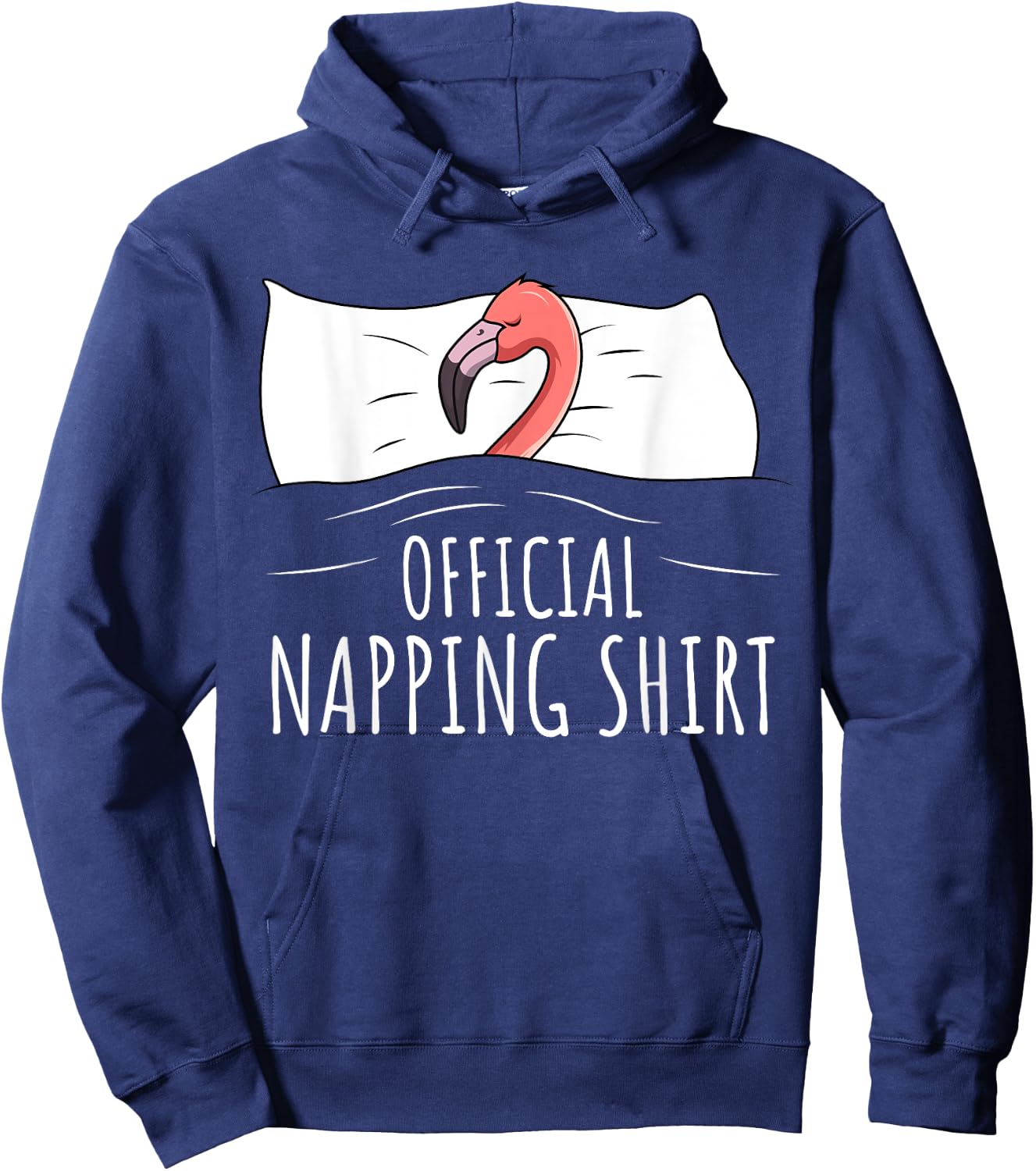 Sleeping Flamingo Lover Official Napping Hoodie - Hoodie | Navy