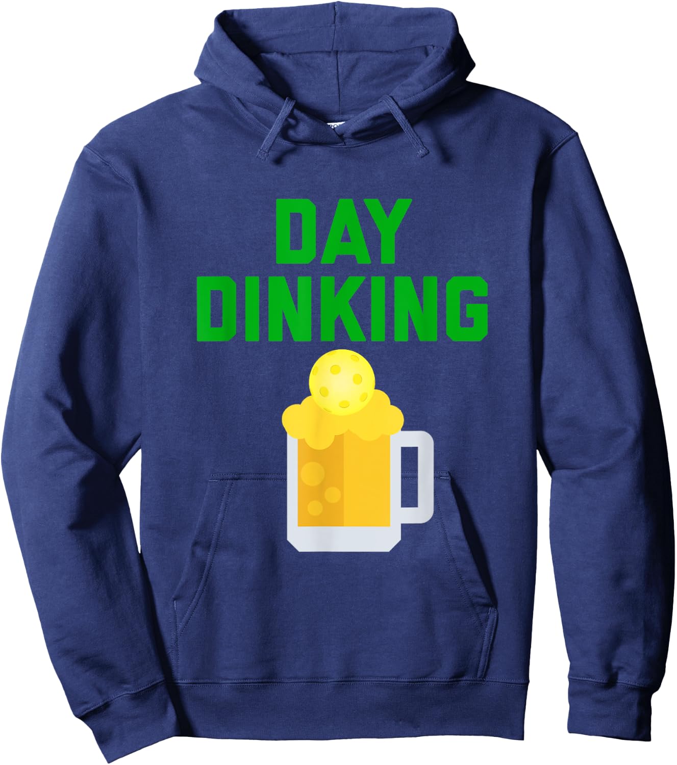 Funny Pickleball DAY DINKING Beer Drinking Hoodie - Hoodie | Navy