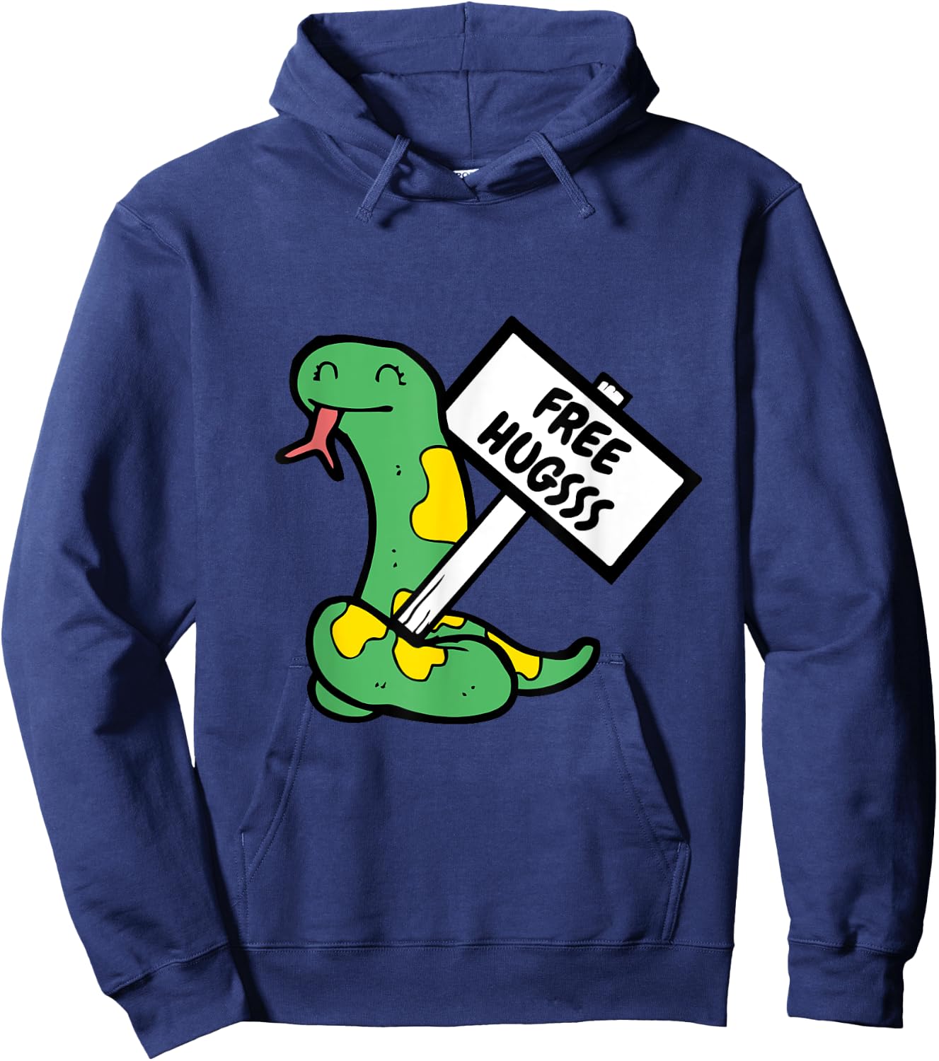 Free Hugsss hiss Funny Cute Snake Hug Lovers Hoodie - Hoodie | Navy