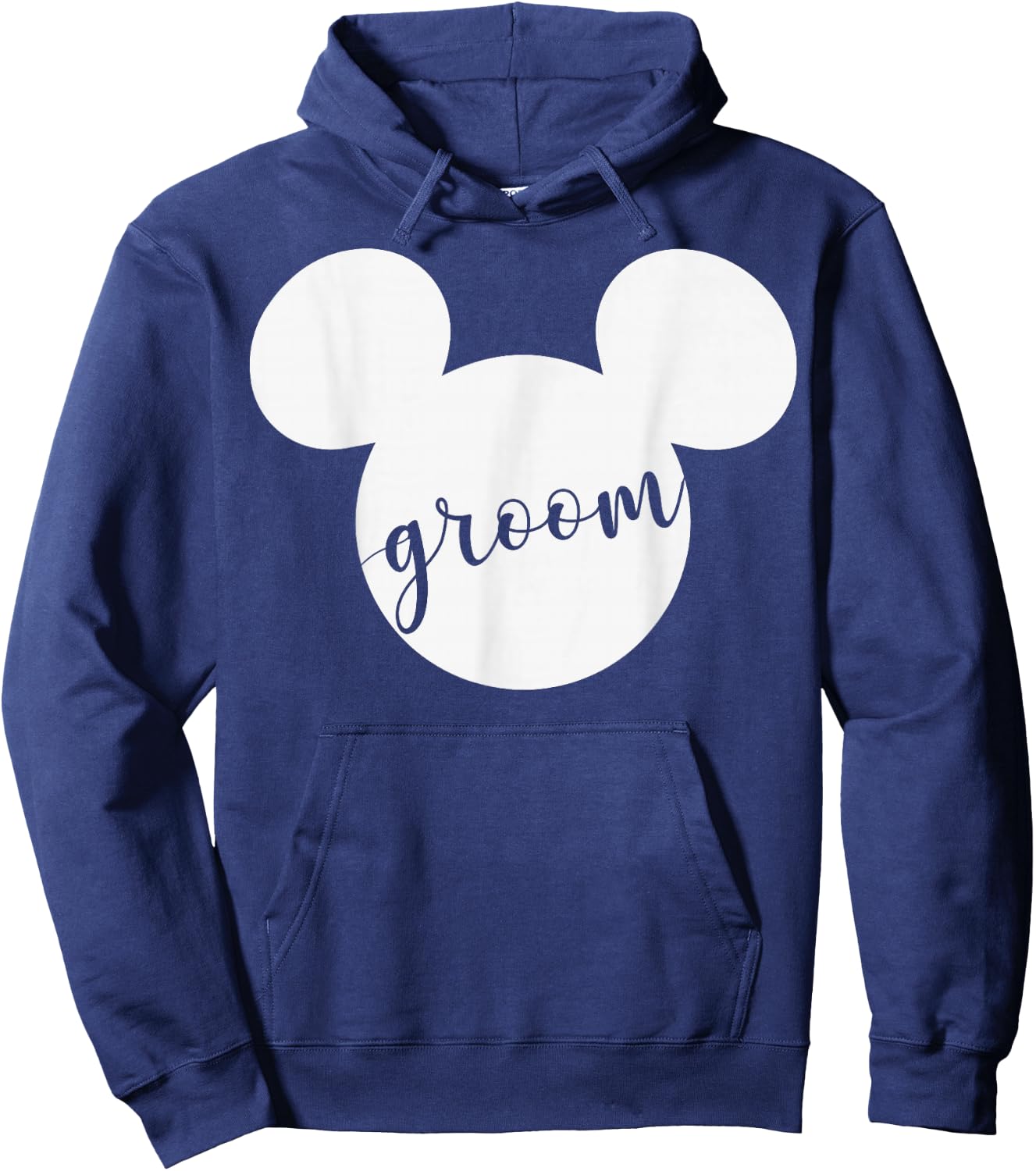 Disney Mickey And Friends Mickey Groom Text Hoodie - Hoodie | Navy