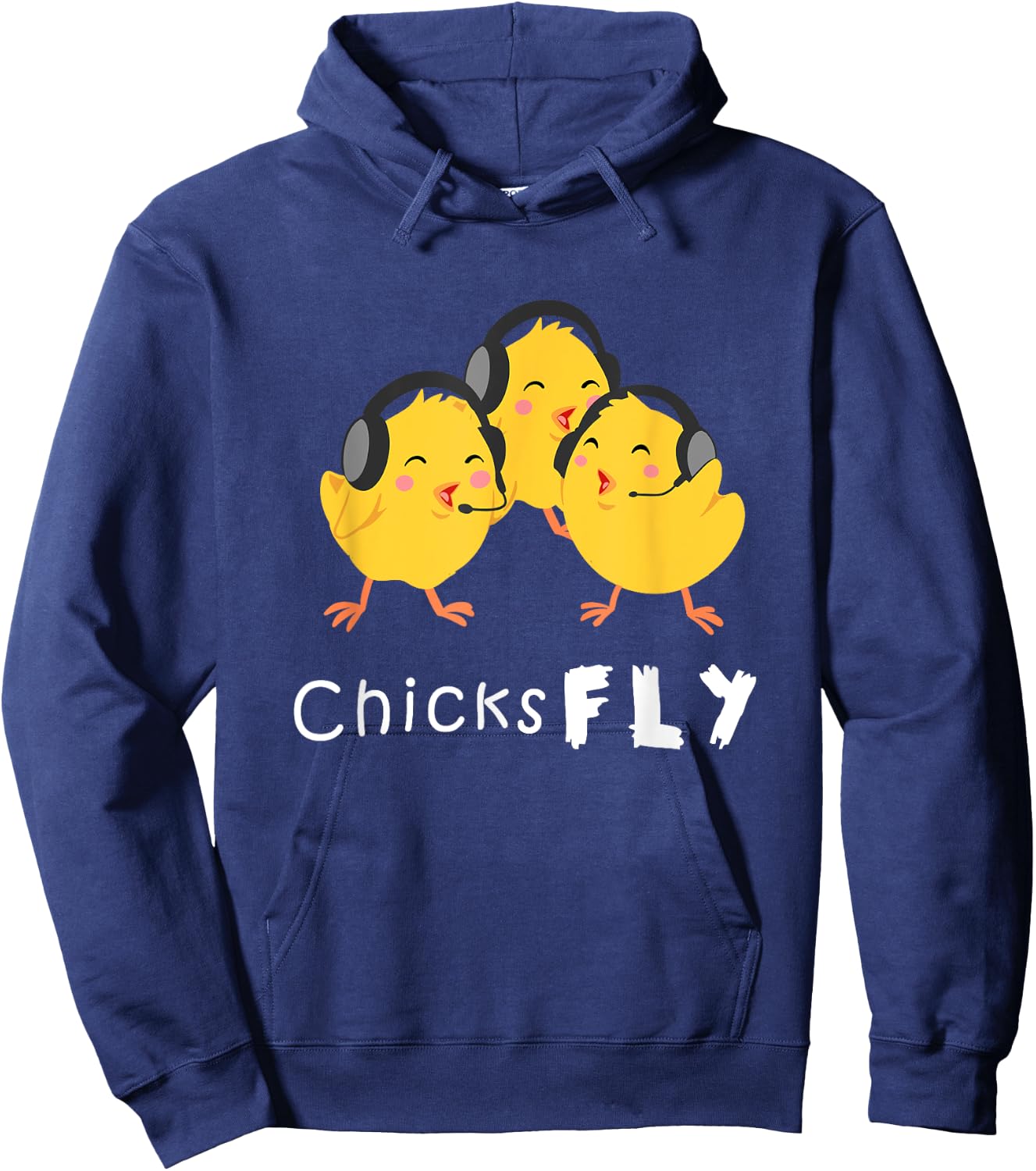 Female Pilot Gift Jet Plane Aviation Chick Hoodie - Hoodie | Navy