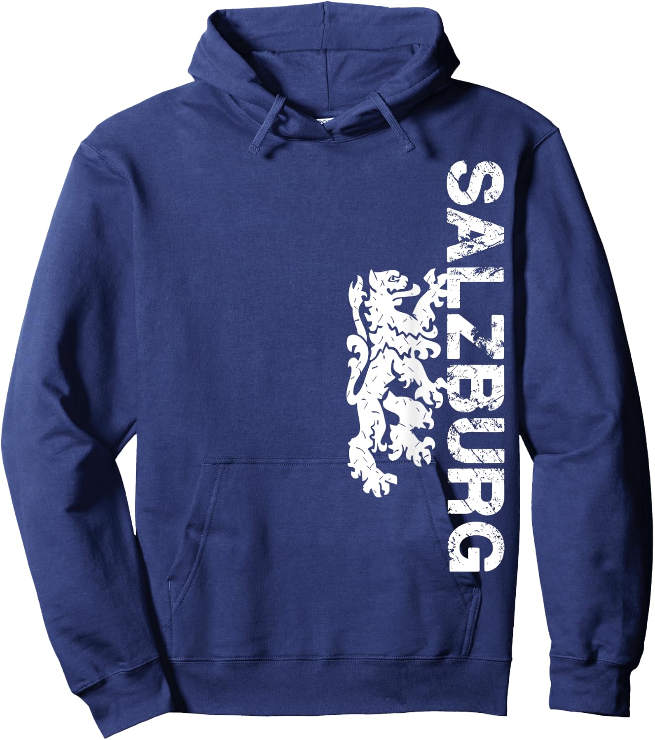 Salzburg with Salzburg Lions Coat of Arms Hoodie - Hoodie | Navy
