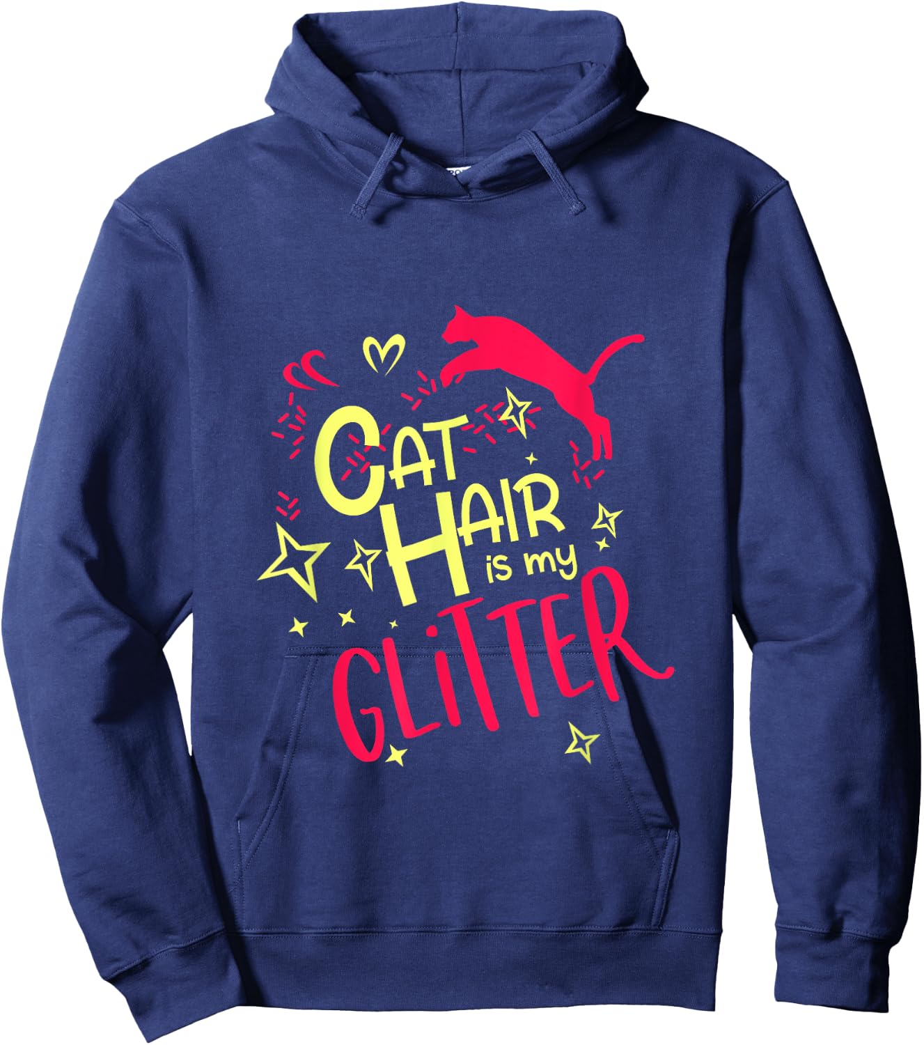 Cat Hair Is My Glitters Hoodie - Hoodie | Navy