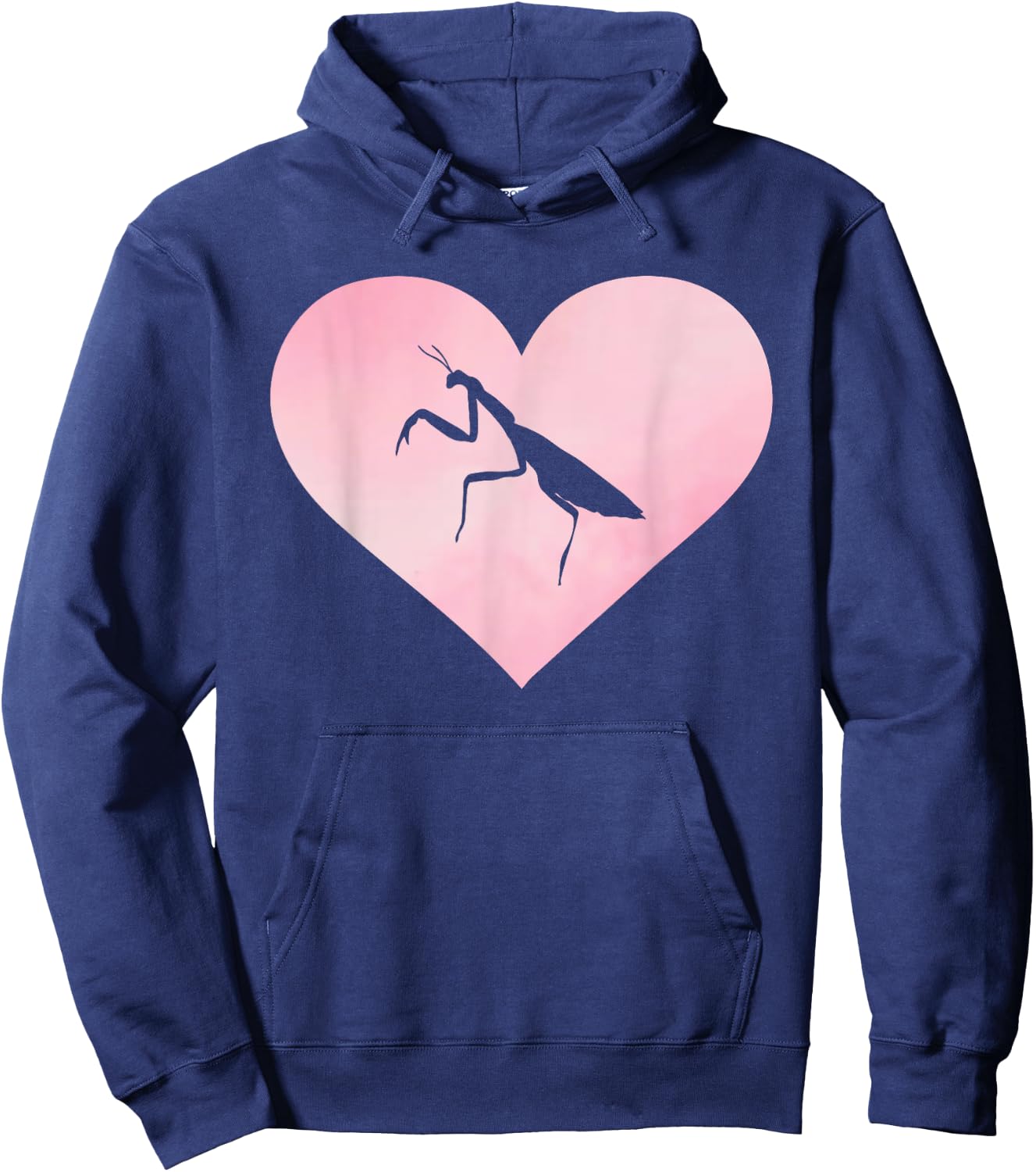 Love Praying Mantis Heart Design Insects Hoodie - Hoodie | Navy