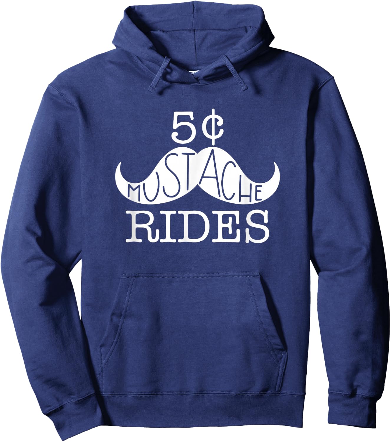 Mustache Rides - Stache Growing Hoodie - Hoodie | Navy