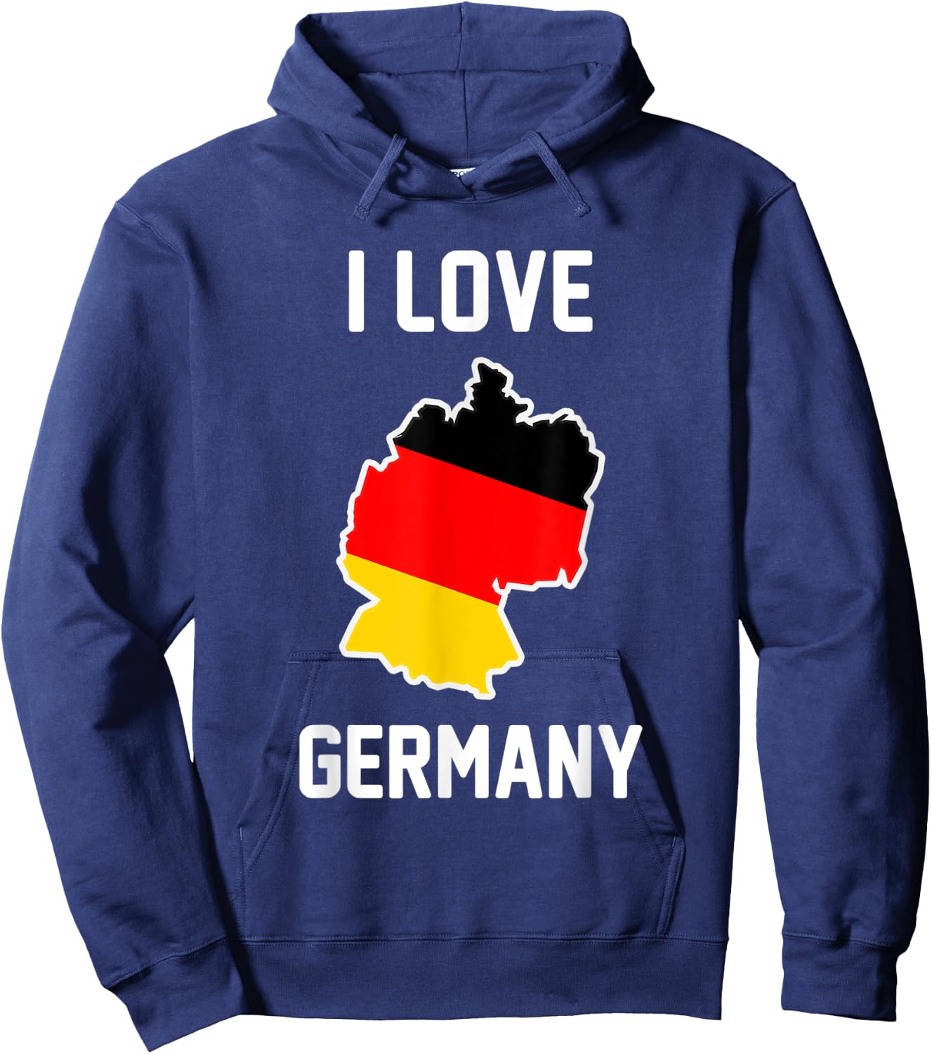 I Love Germany Funny German Flag Hoodie - Hoodie | Navy