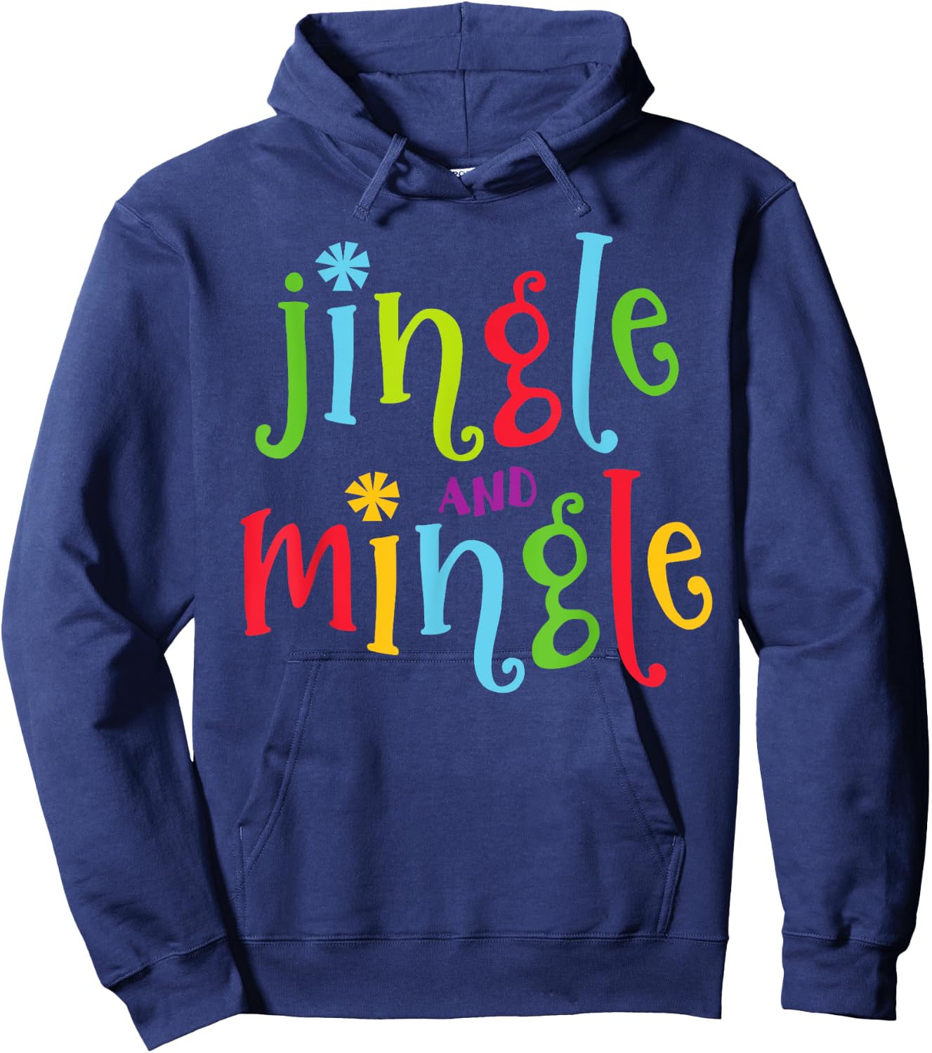 Jingle and Mingle. Christmas Tree Santa Hoodie - Hoodie | Navy