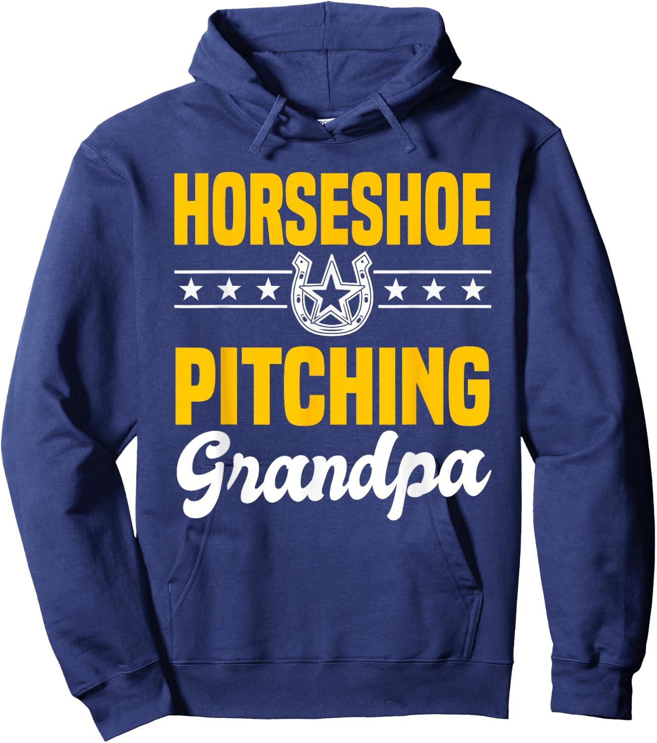 Horseshoe Pitching Grandpa Ferrier Horse Lover Hoodie - Hoodie | Navy