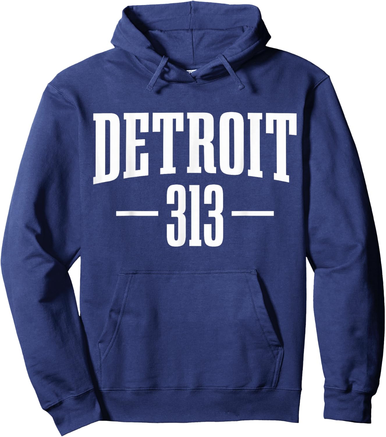 Detroit Michigan 313 Area Code Pride Retro Hoodie - Hoodie | Navy
