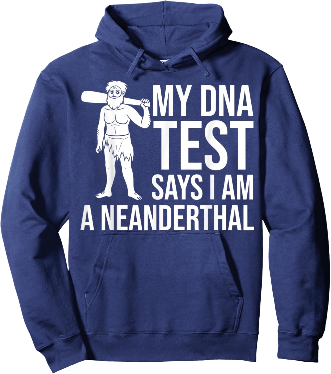 Neanderthal Dna Test Gift Caveman Woman Skull Hoodie - Hoodie | Navy