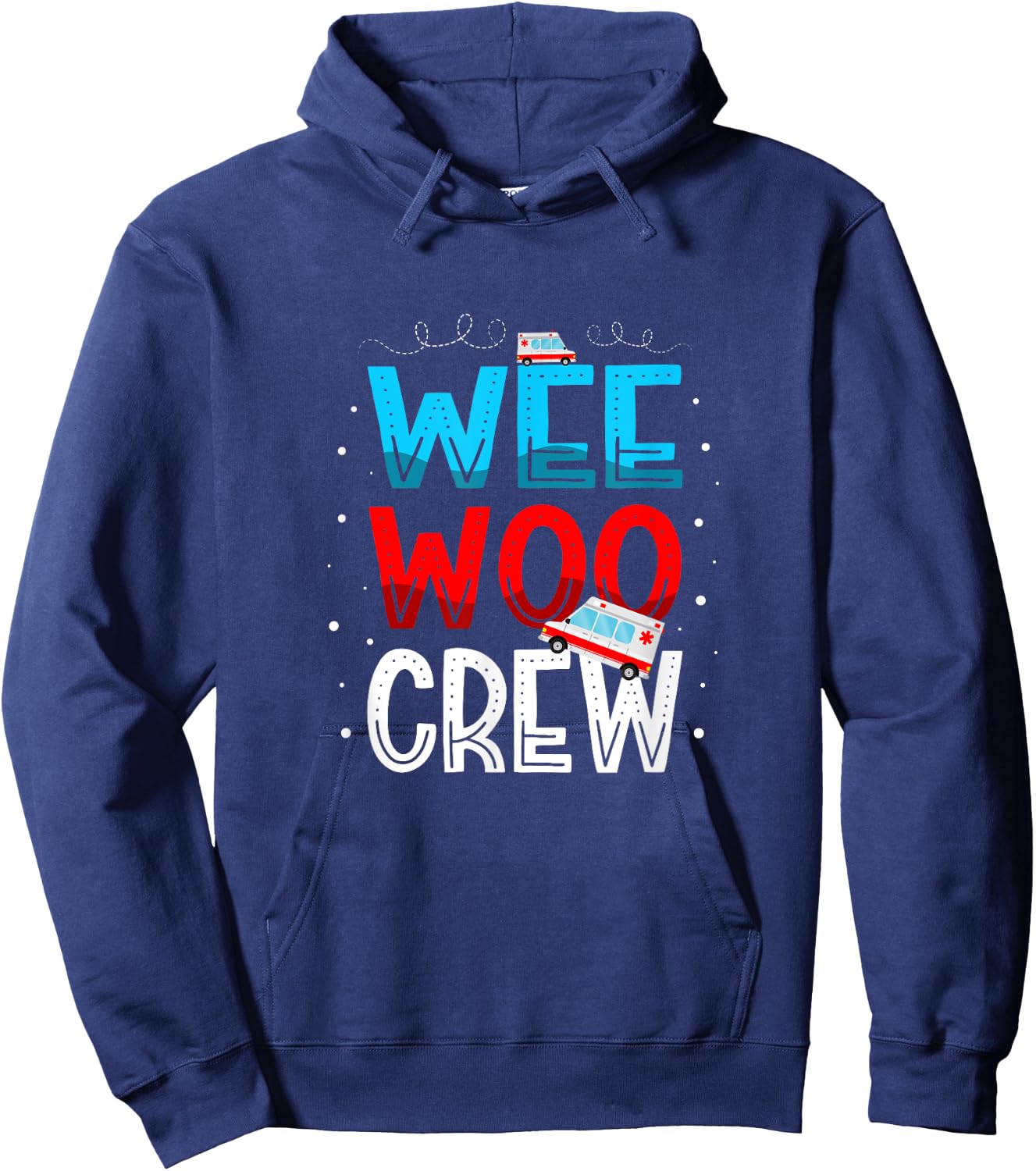 Wee Woo Crew Ambulance Technician Paramedic EMT Hoodie - Hoodie | Navy