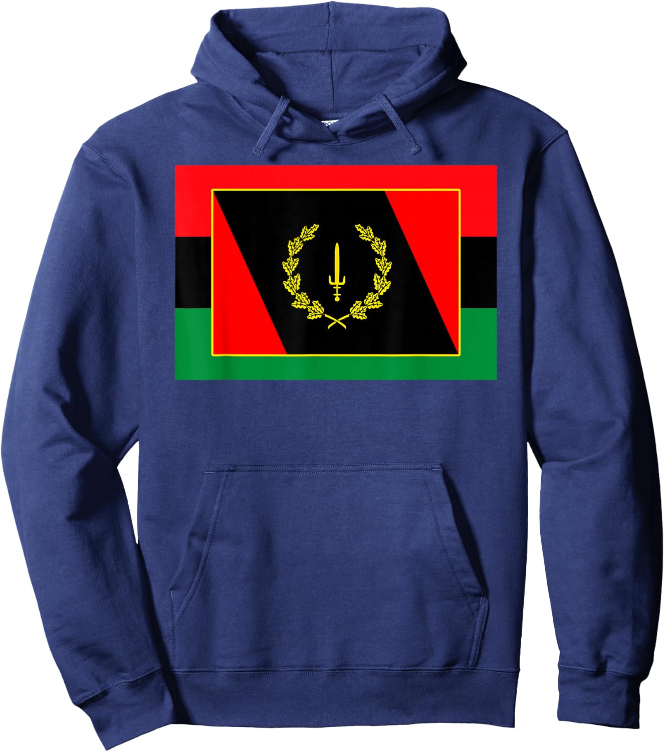 African American Heritage Flag Hoodie - Hoodie | Navy