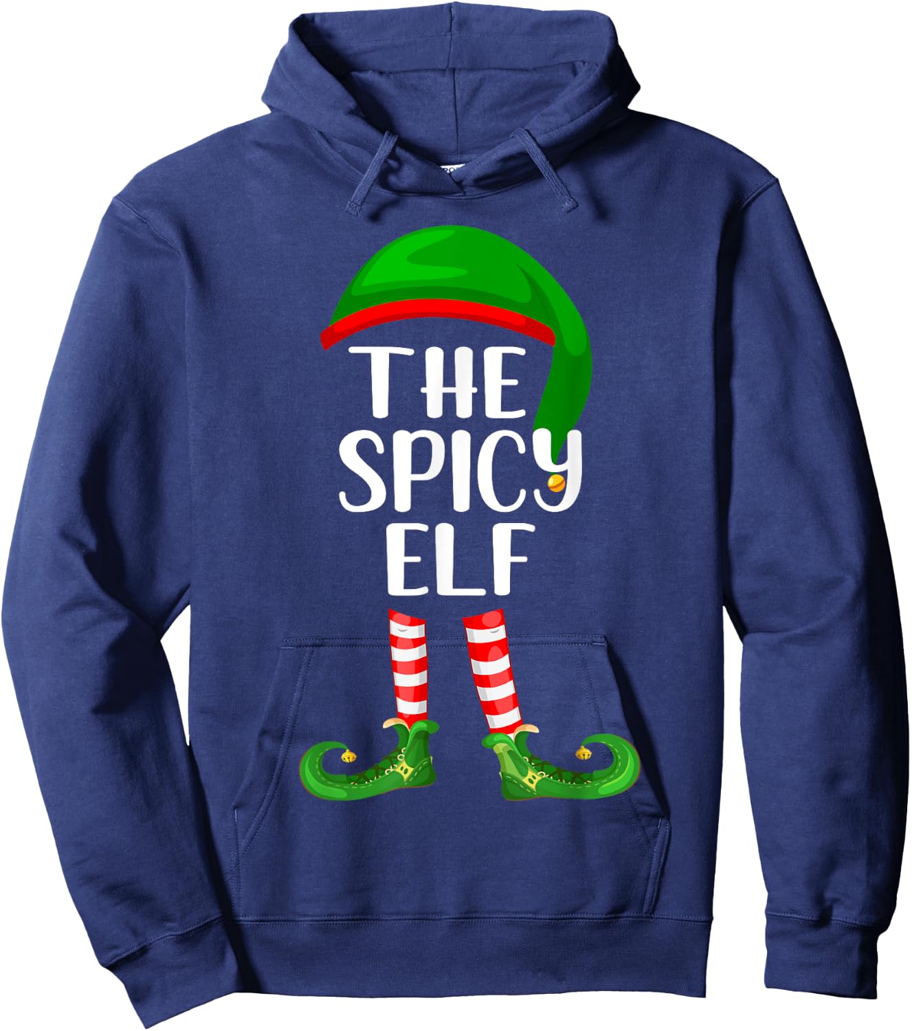 Matching Family Group Christmas The Spicy Elf Hoodie - Hoodie | Navy