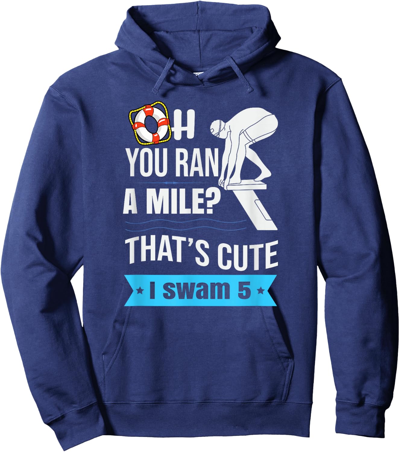Funny Swimmer Swim Swimming Quote For Swimmers Hoodie - Hoodie | Navy