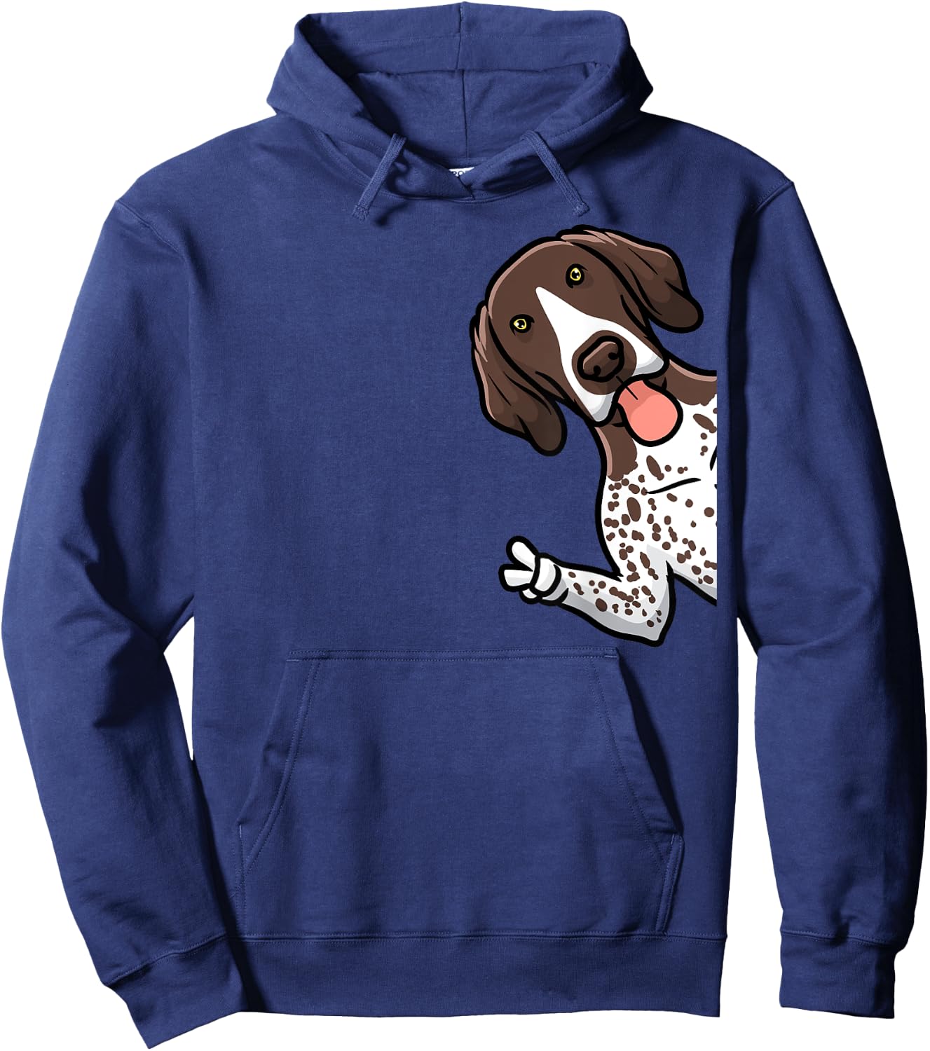 German Shorthaired Pointer Dog From Side Hoodie - Hoodie | Navy