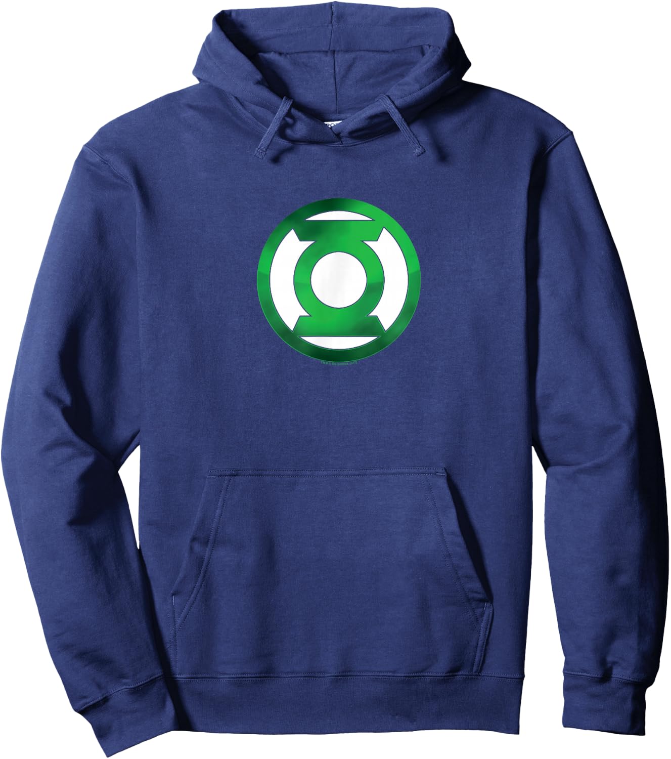 Green Lantern Green Chrome Logo Hoodie - Hoodie | Navy