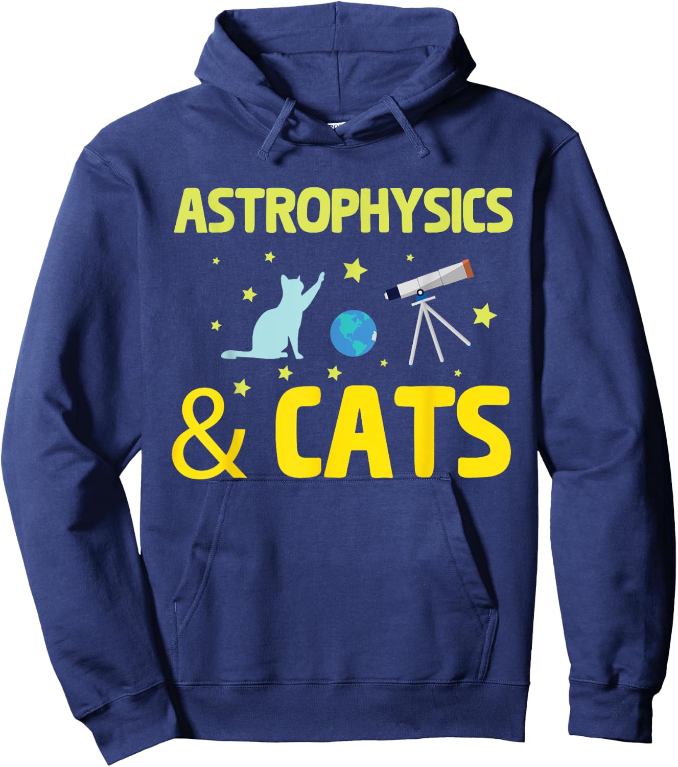 Astrophysics And Cats, Telescope Astrophysicist Hoodie - Hoodie | Navy