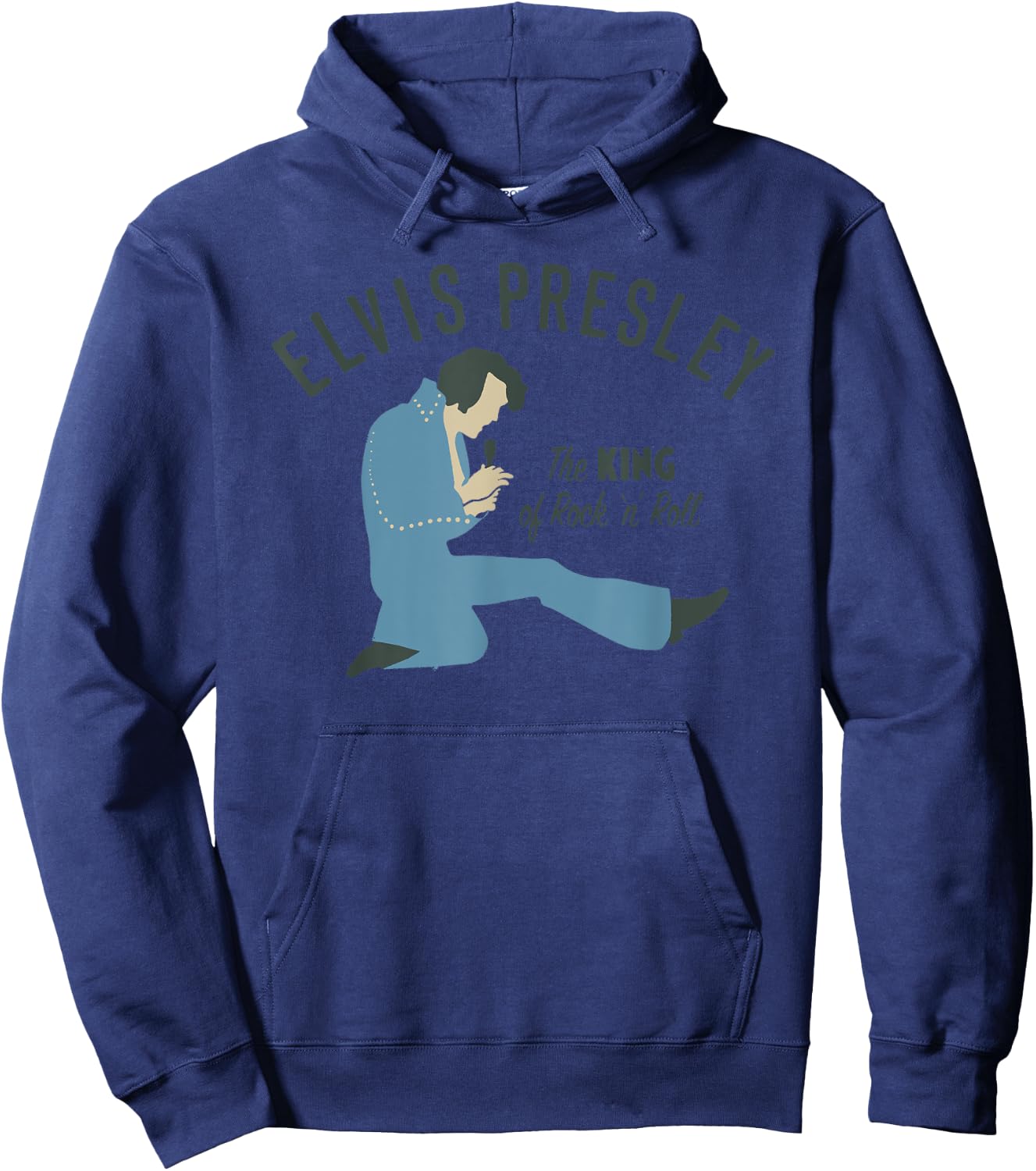 Elvis Presley Official Elvis King Illustration Hoodie - Hoodie | Navy