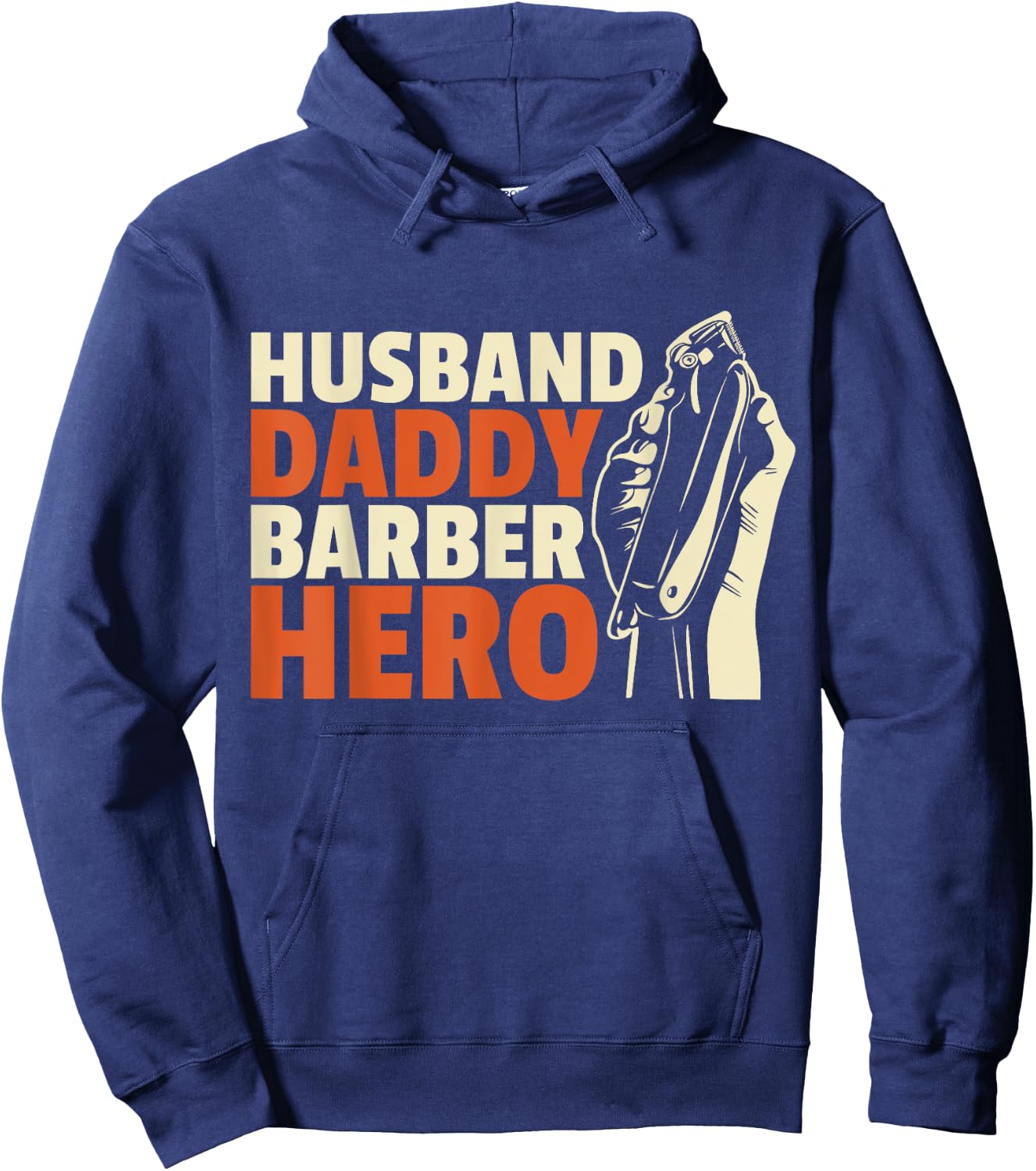Husband Daddy Barber Hero Hoodie - Hoodie | Navy