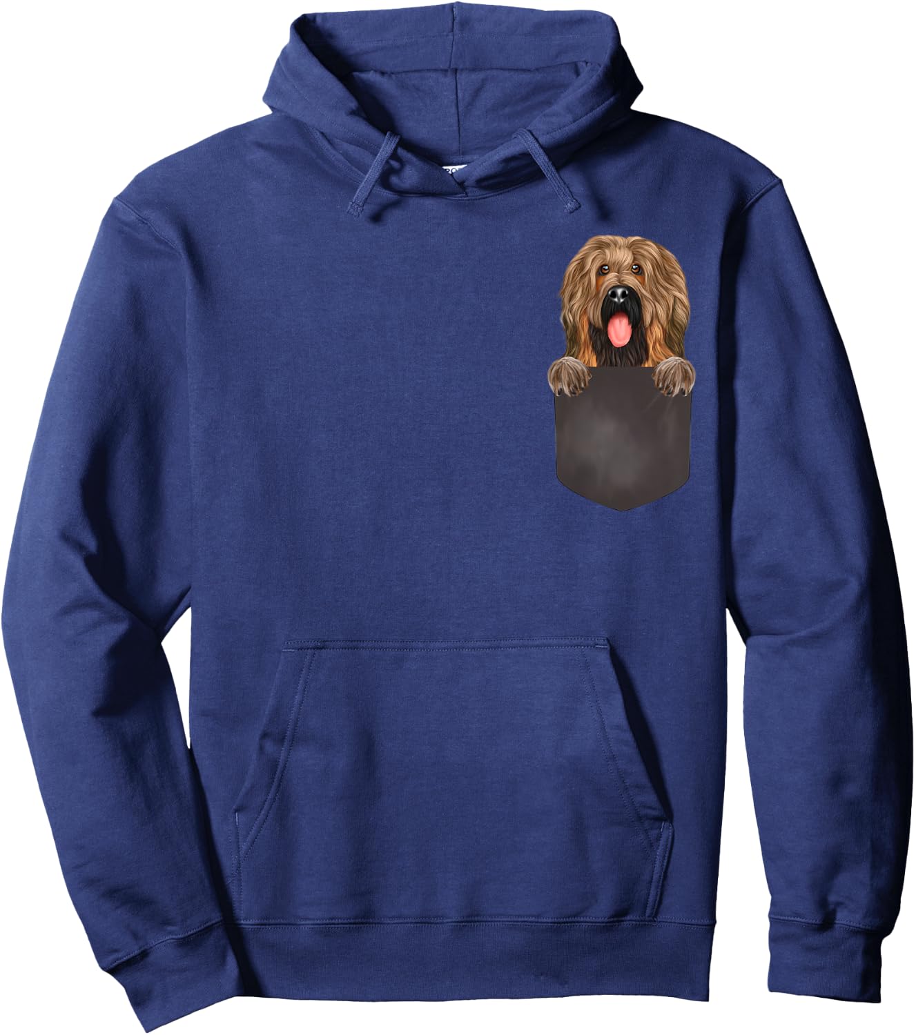 Dog In Pocket Funny Dog Lover Briard Women Kids Hoodie - Hoodie | Navy