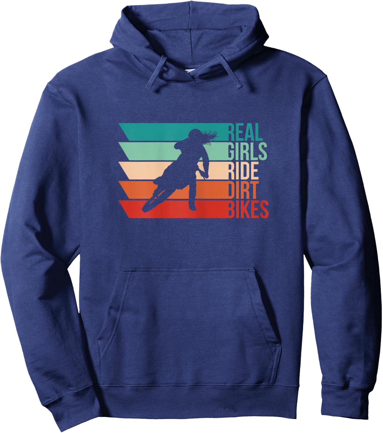 Real Girls Ride Dirt Bikes - Motocross Hoodie - Hoodie | Navy
