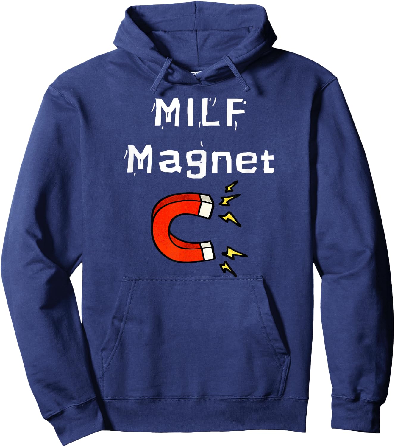 Fun Graphic- MILF Magnet Hoodie - Hoodie | Navy