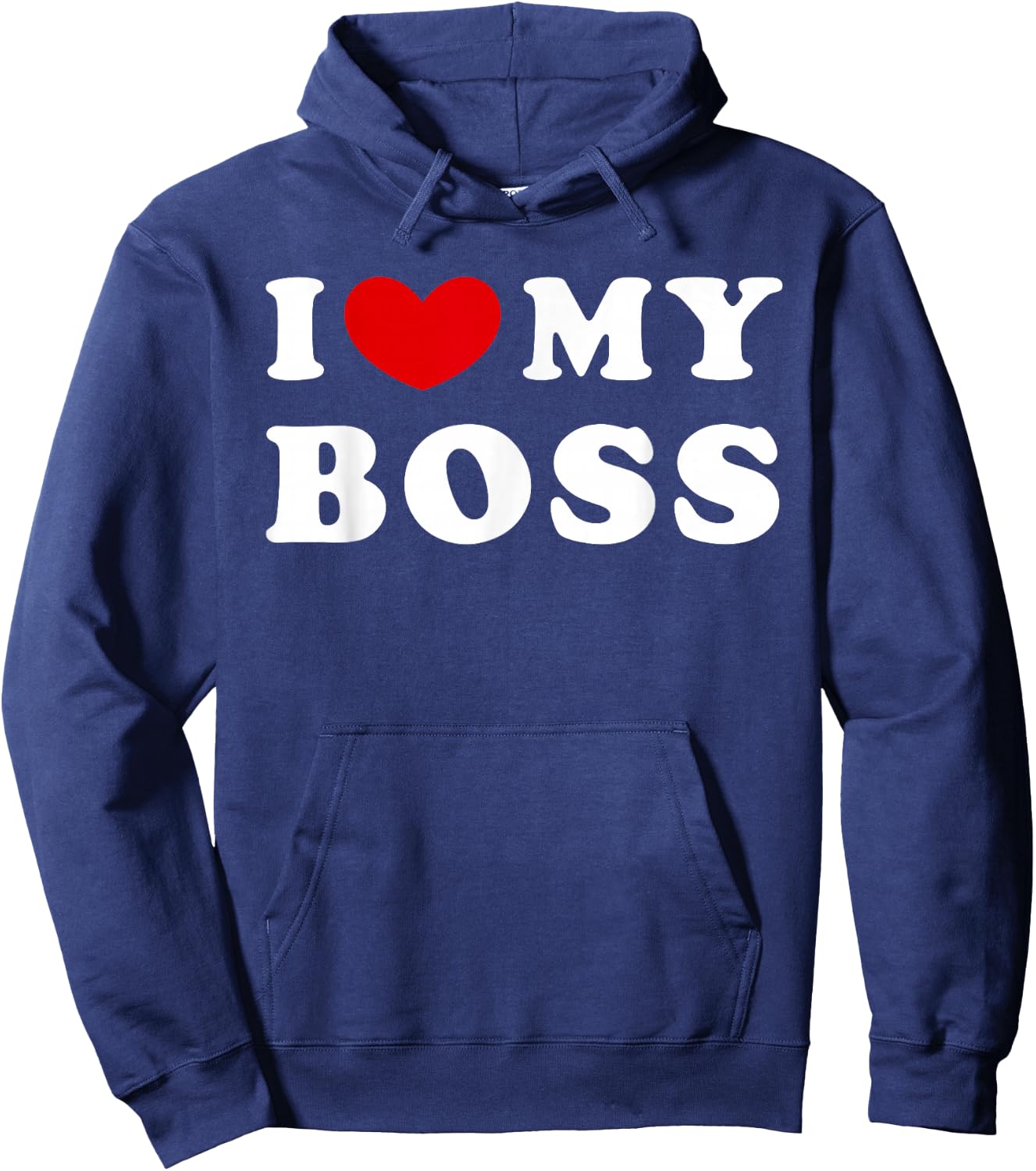 I Love My Boss, I Heart My Boss Hoodie - Hoodie | Navy