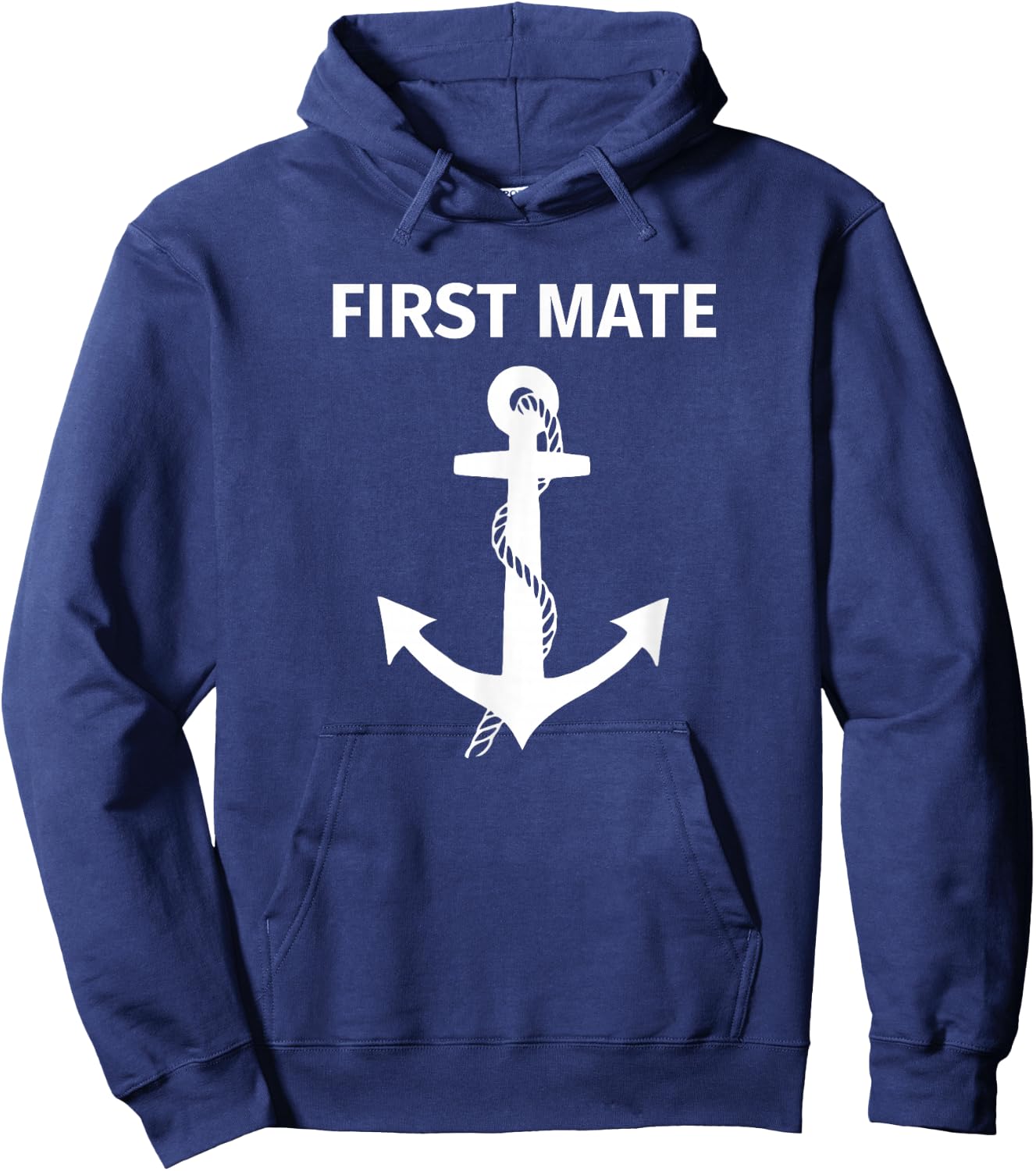 First Mate Matching Couple Boating and Sailing Hoodie - Hoodie | Navy