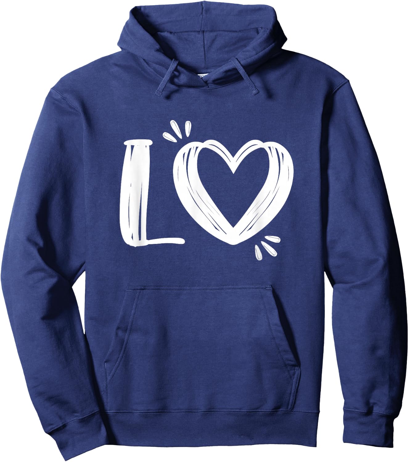 Valentines Couples Shirt & Her Matching Love Hoodie - Hoodie | Navy