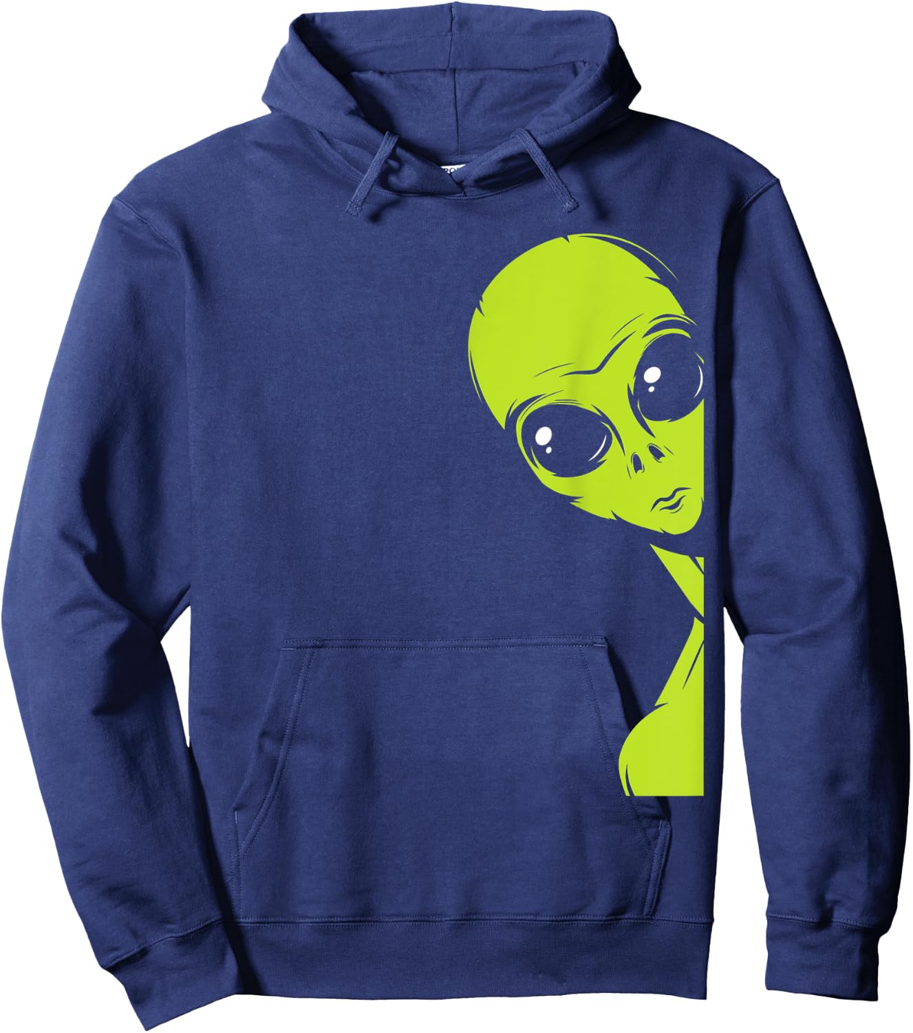 Funny Alien Peeking Alien Believer Hoodie - Hoodie | Navy