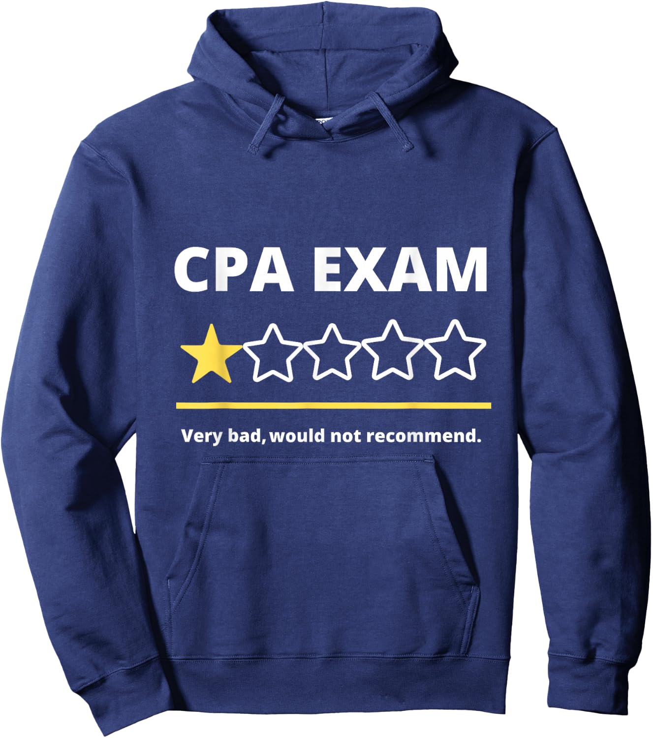 Funny CPA Exam Accountant women gift One Star Hoodie - Hoodie | Navy