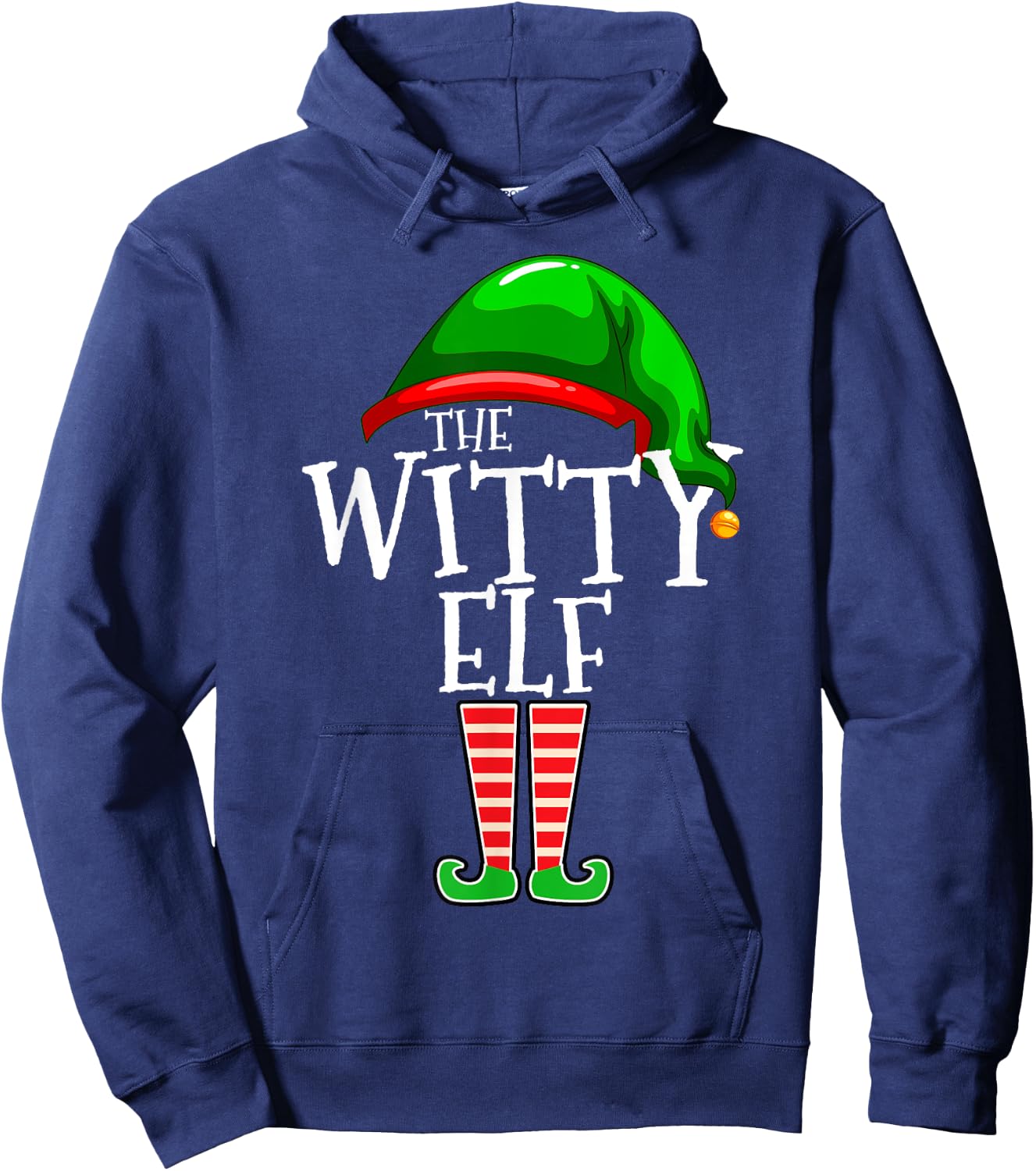 The Witty Elf Family Matching Group Christmas Hoodie - Hoodie | Navy