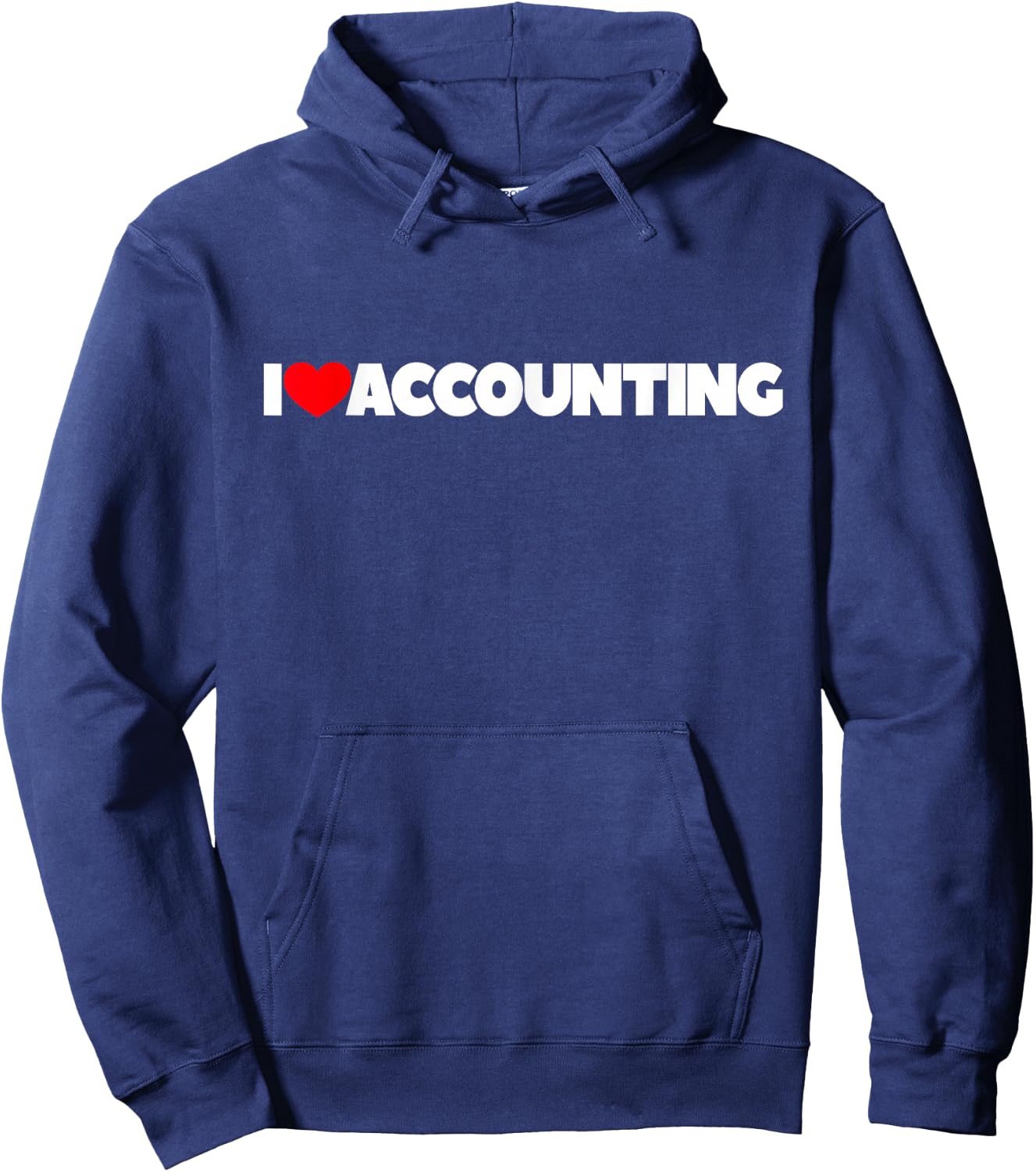 I Love (Heart) Accounting Hoodie - Hoodie | Navy