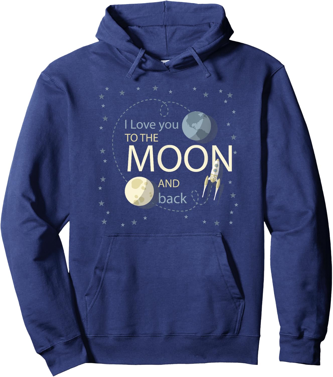 "I Love You To The Moon And Back" Hoodie - Hoodie | Navy