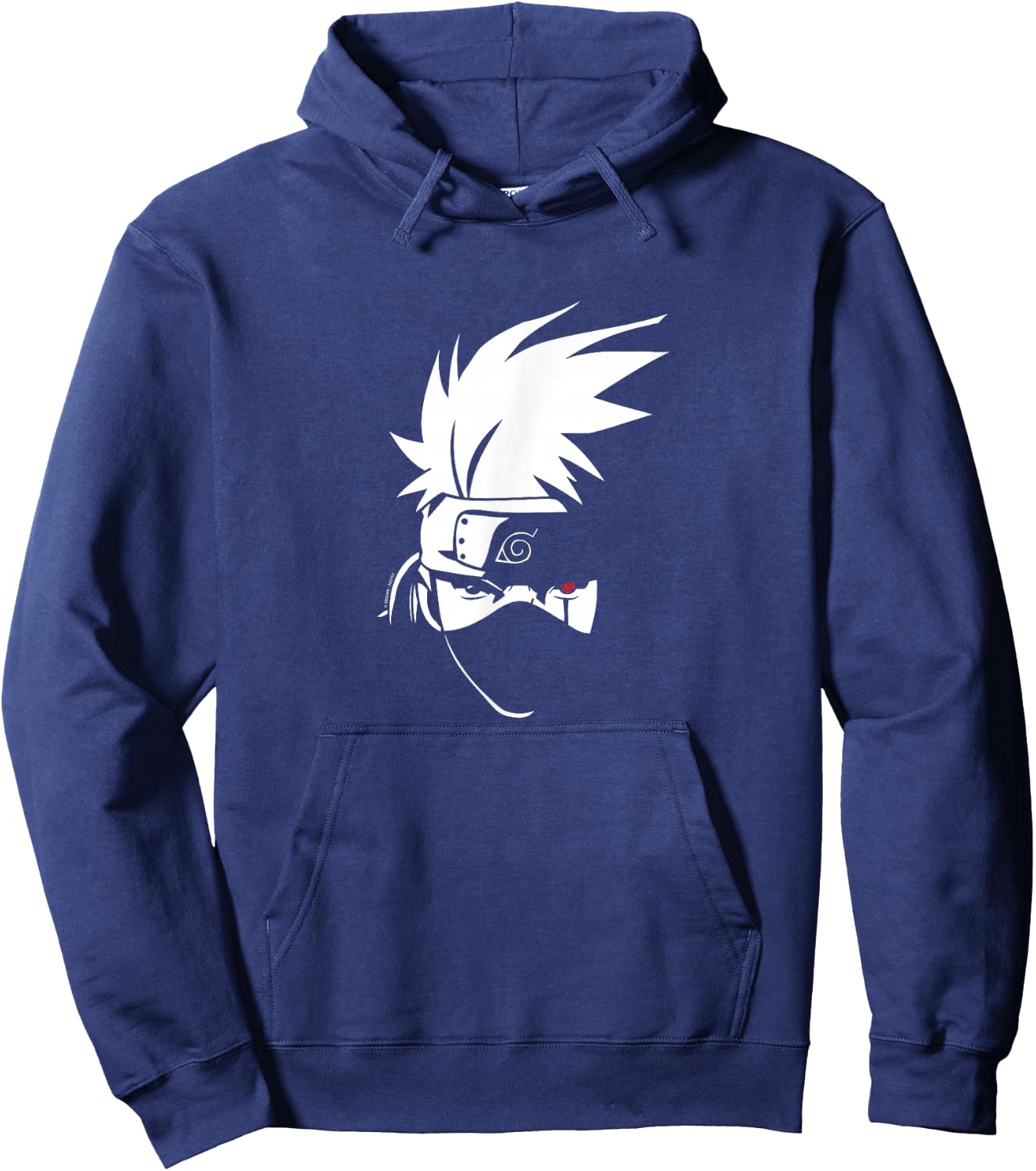 Naruto Shippuden Kakashi Head Anime Hoodie - Hoodie | Navy