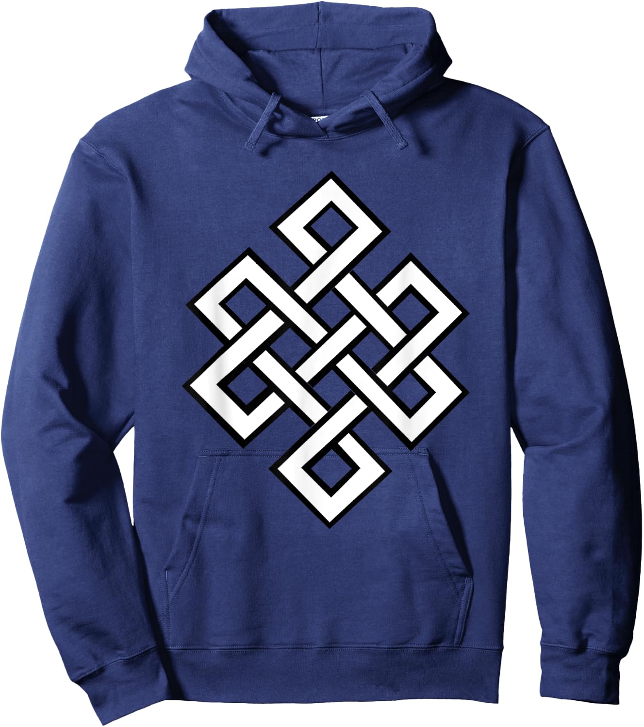 Hinduism Buddhism Tibetan Endless Eternal Knot Hoodie - Hoodie | Navy