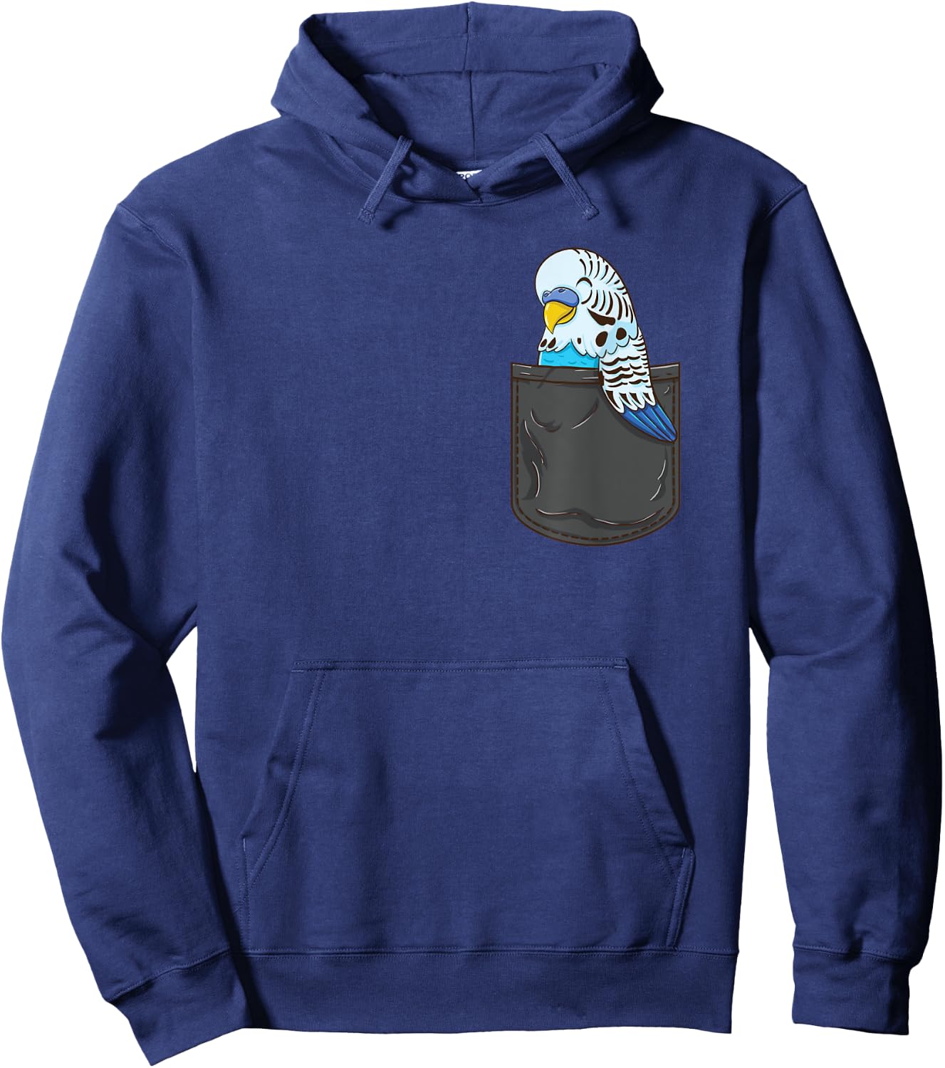 Budgie In Pocket Parakeet Hoodie - Hoodie | Navy